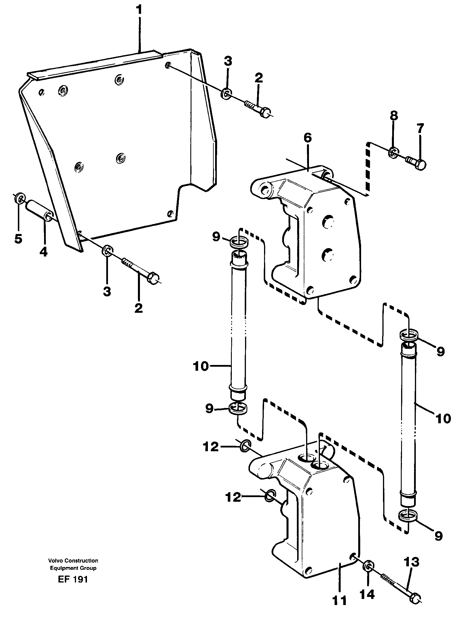 Схема запчастей Volvo L150D - 39632 Distribution housing L150D