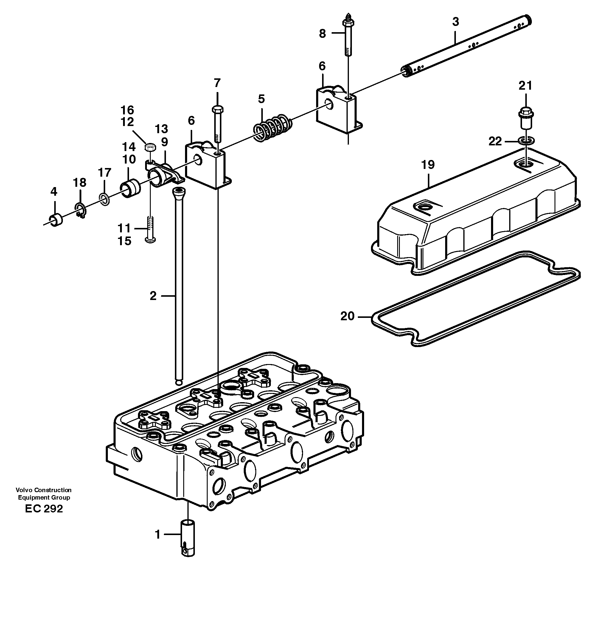 Схема запчастей Volvo L70D - 26924 Valve mechanism L70D