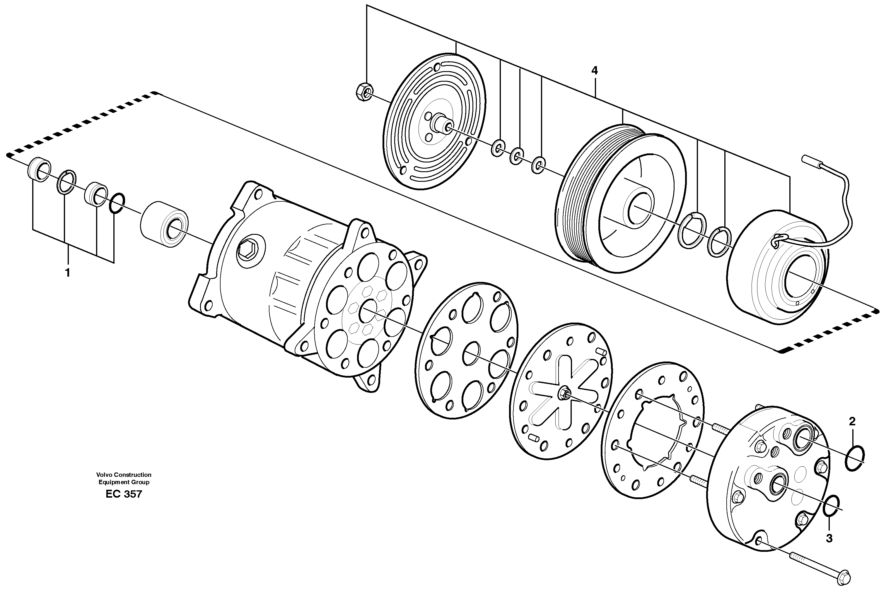 Схема запчастей Volvo L70D - 21020 Air compressor L70D
