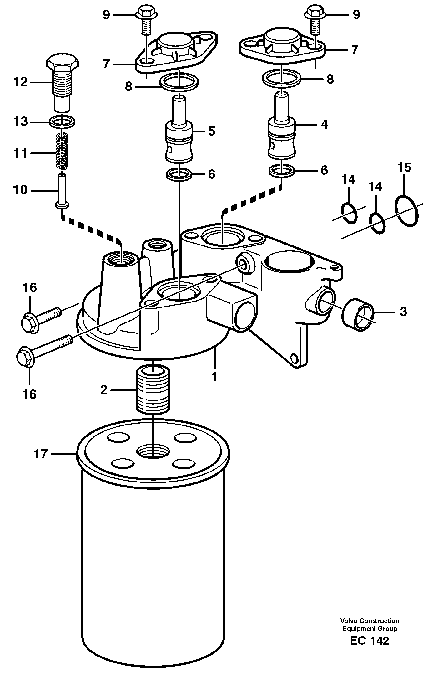 Схема запчастей Volvo L70D - 50087 Фильтр масляный L70D