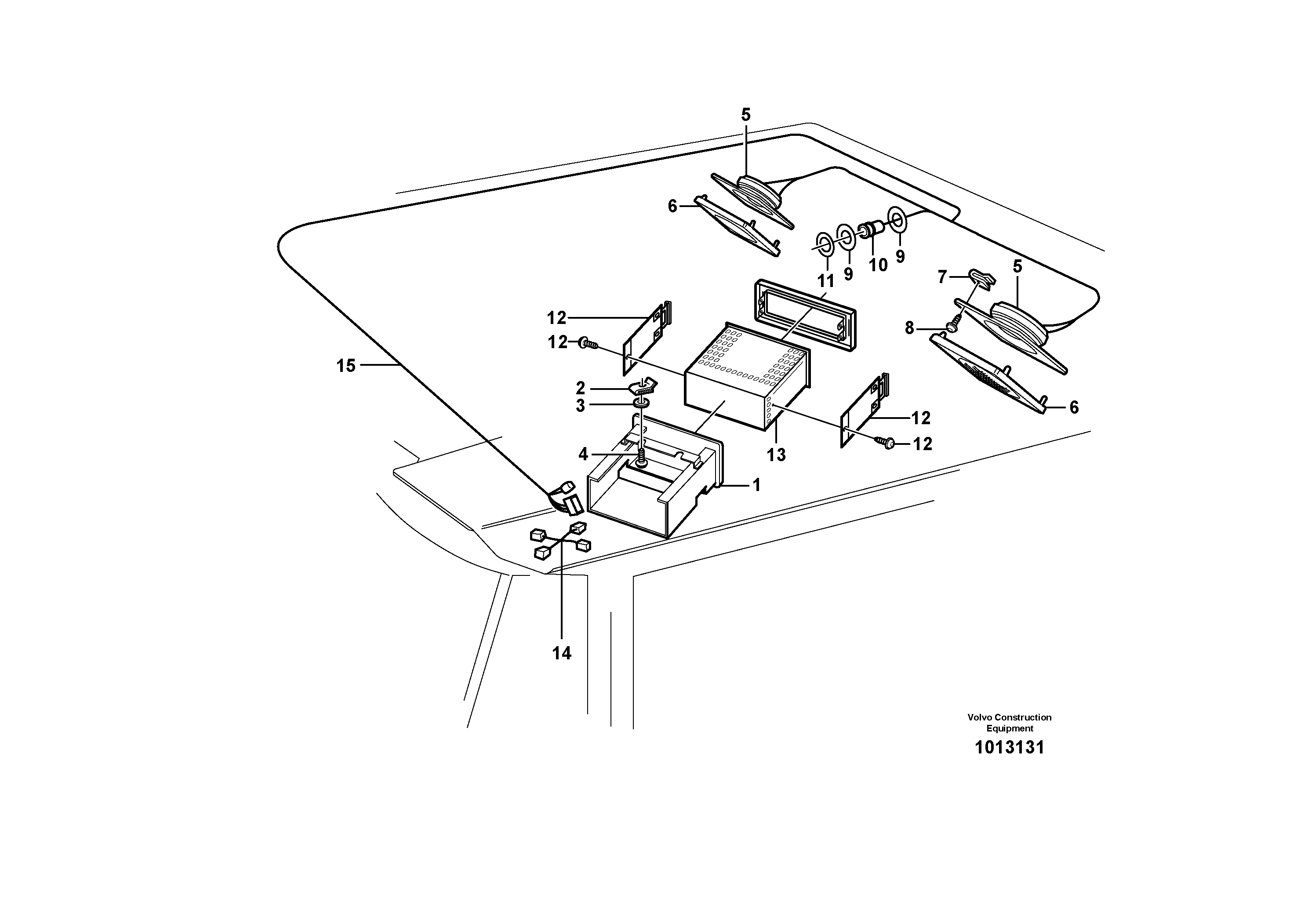 Схема запчастей Volvo L70D - 28655 Radio bracket L70D