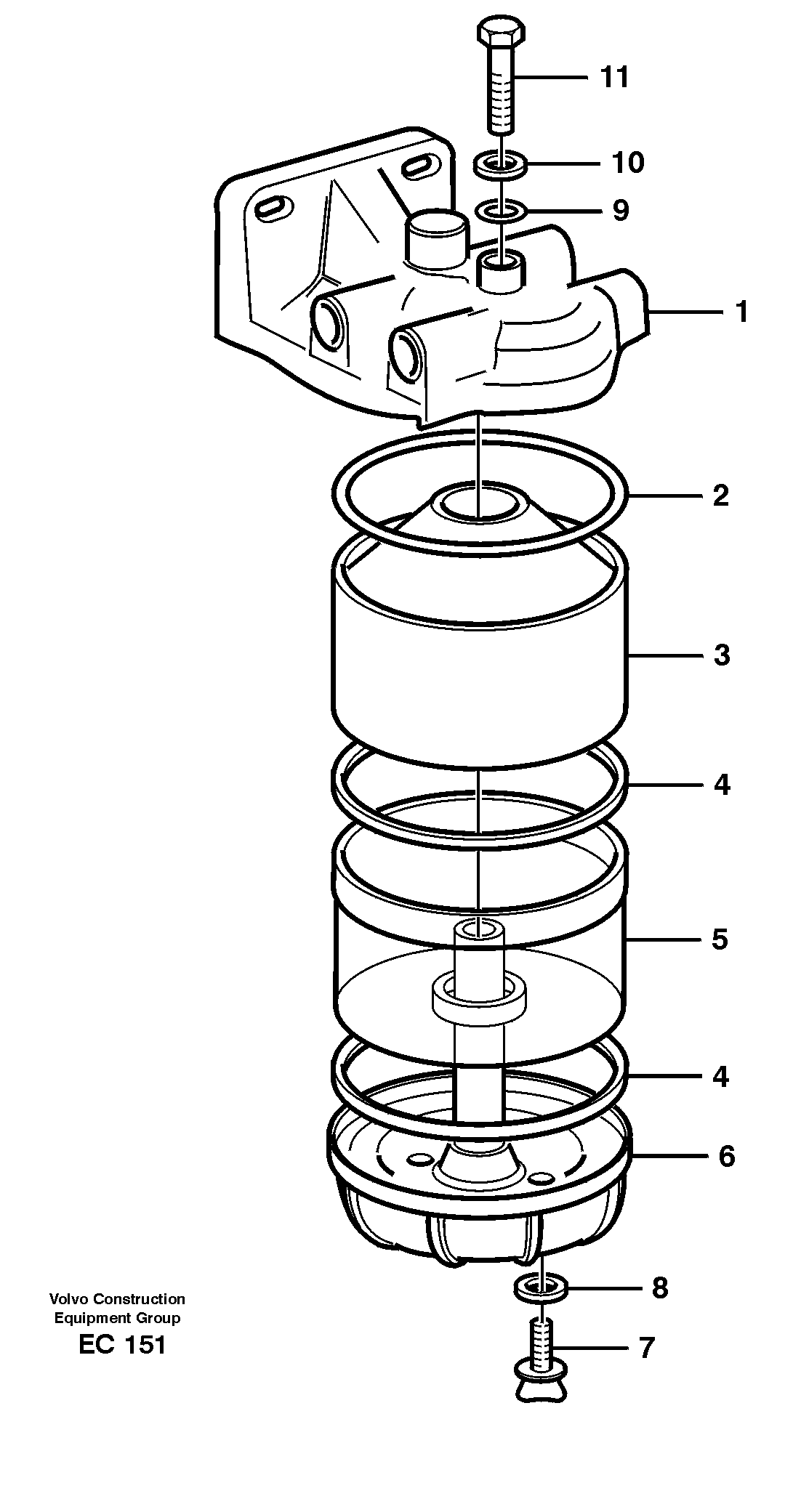 Схема запчастей Volvo L70D - 23202 Slurry separator L70D