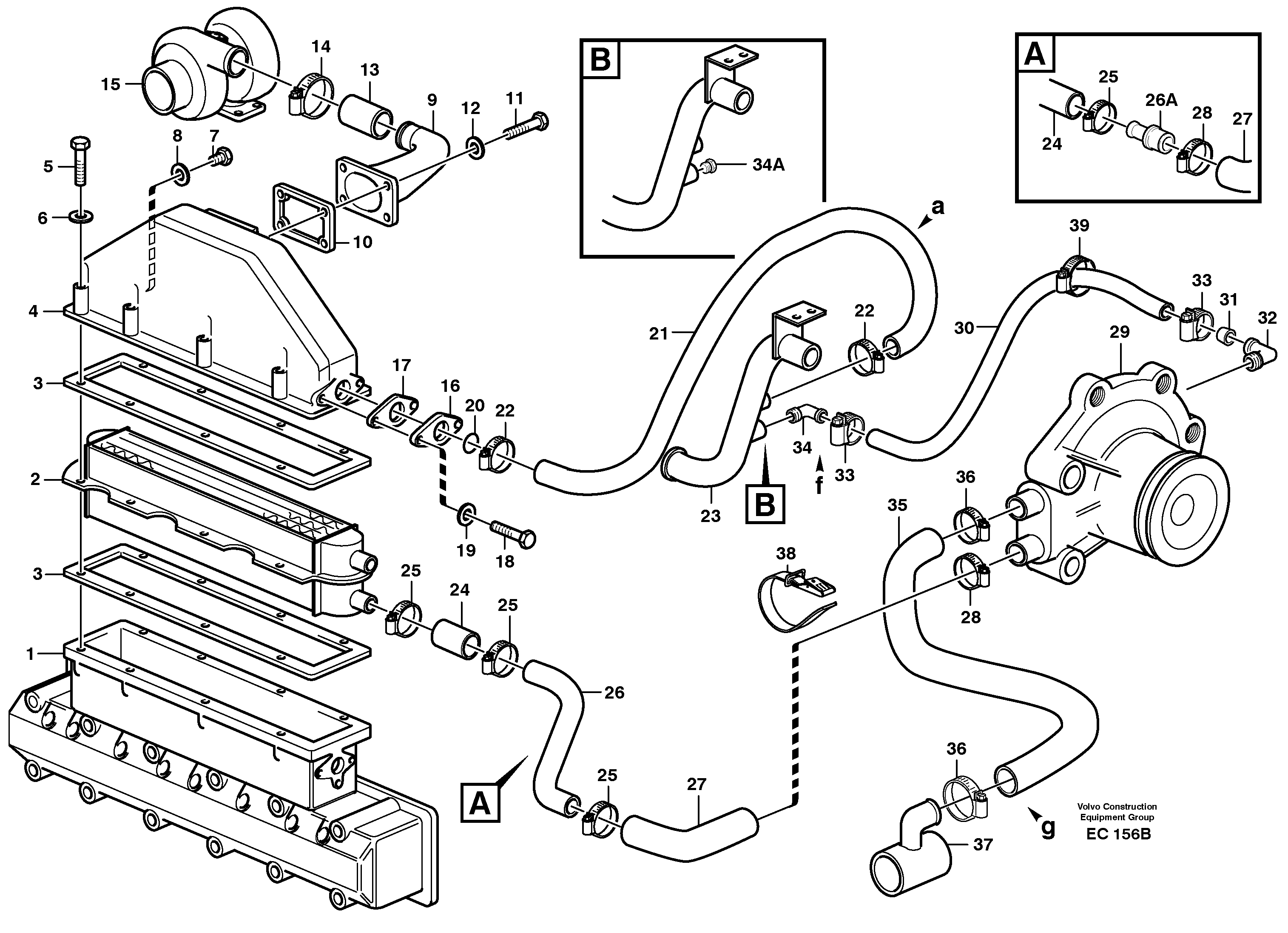 Схема запчастей Volvo L70D - 85615 Intercooler L70D