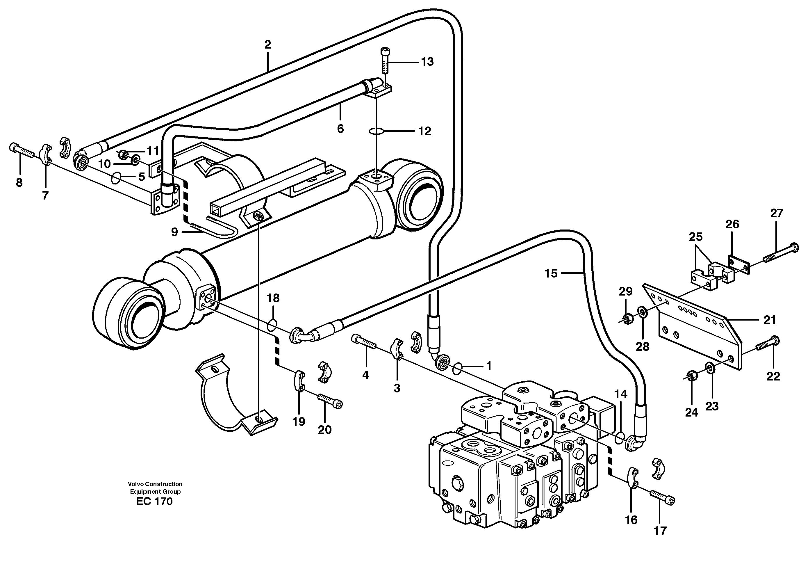 Схема запчастей Volvo L70D - 50074 Tilt function L70D