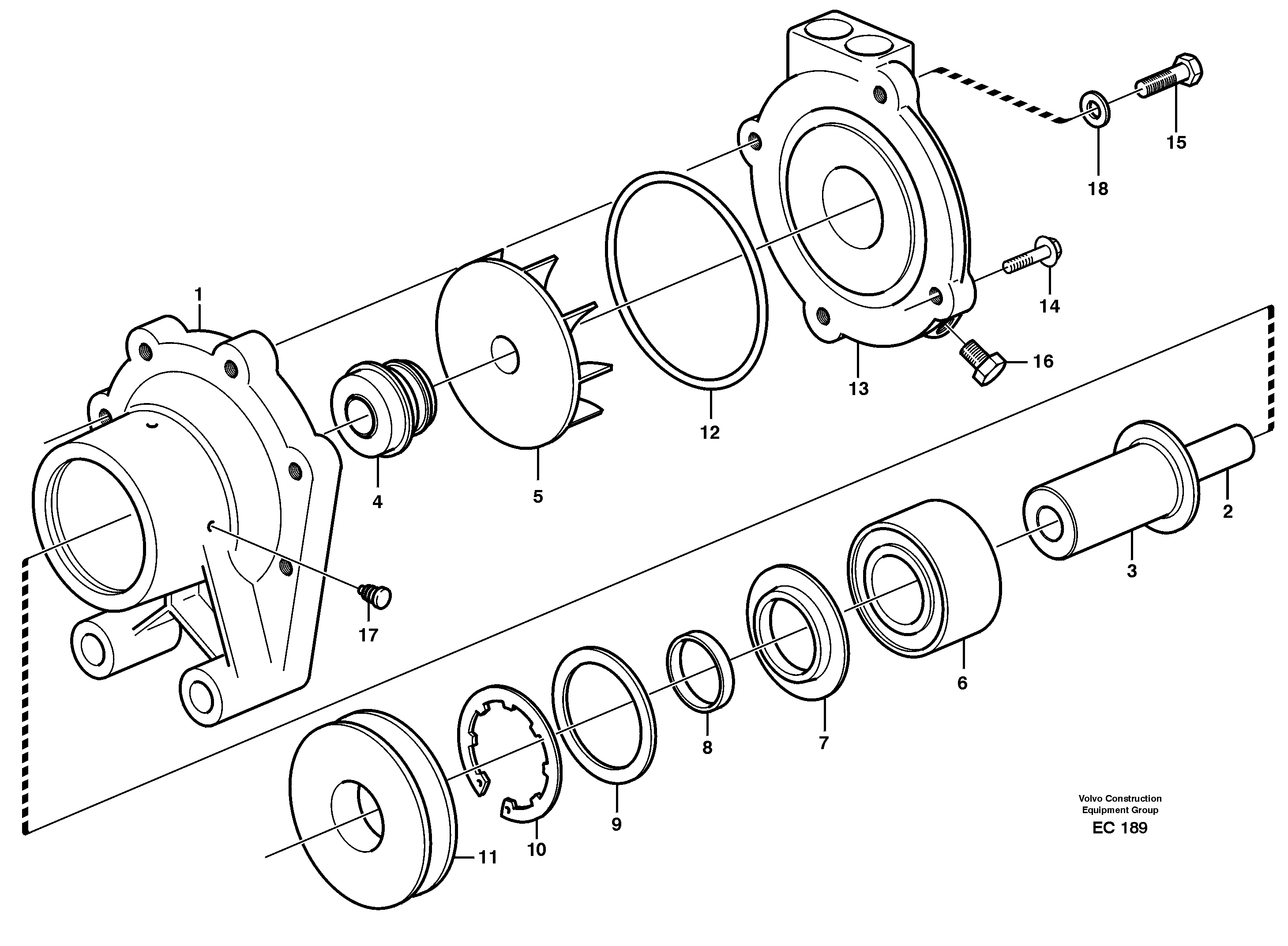 Схема запчастей Volvo L70D - 38491 Водяной насос L70D