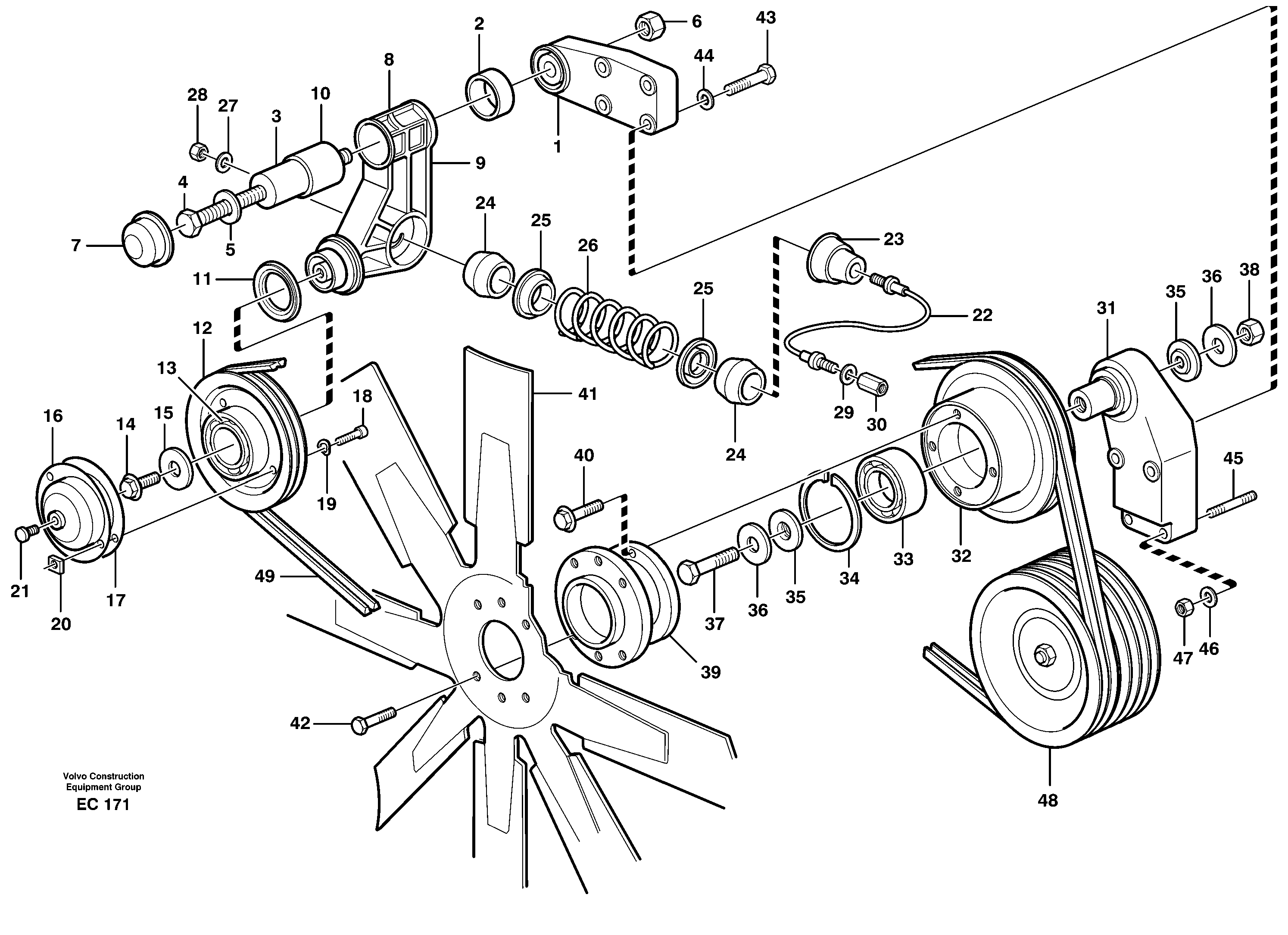 Схема запчастей Volvo L70D - 38351 Belt transmission L70D