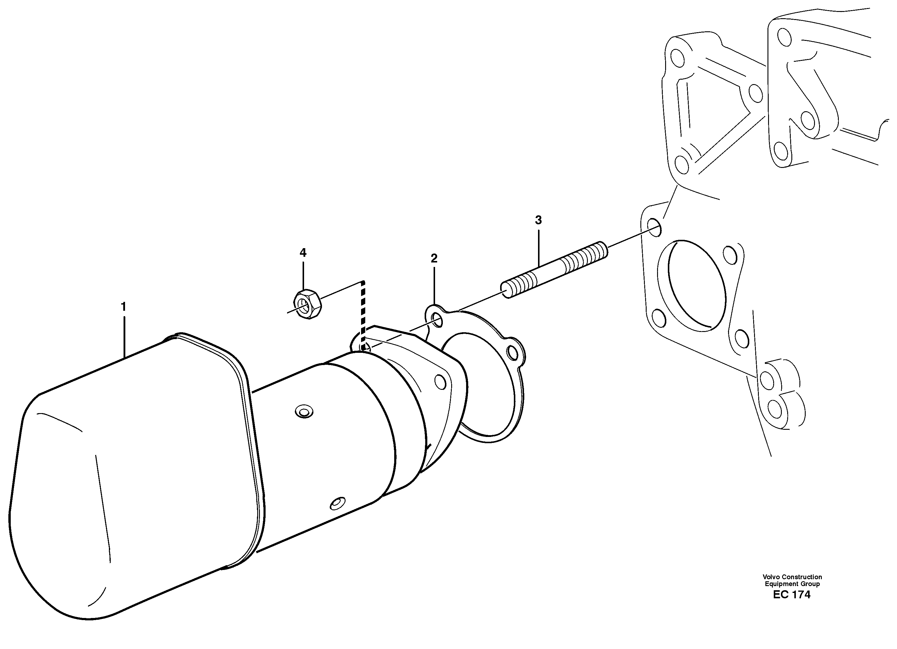 Схема запчастей Volvo L70D - 21467 Starter motor, mounting L70D