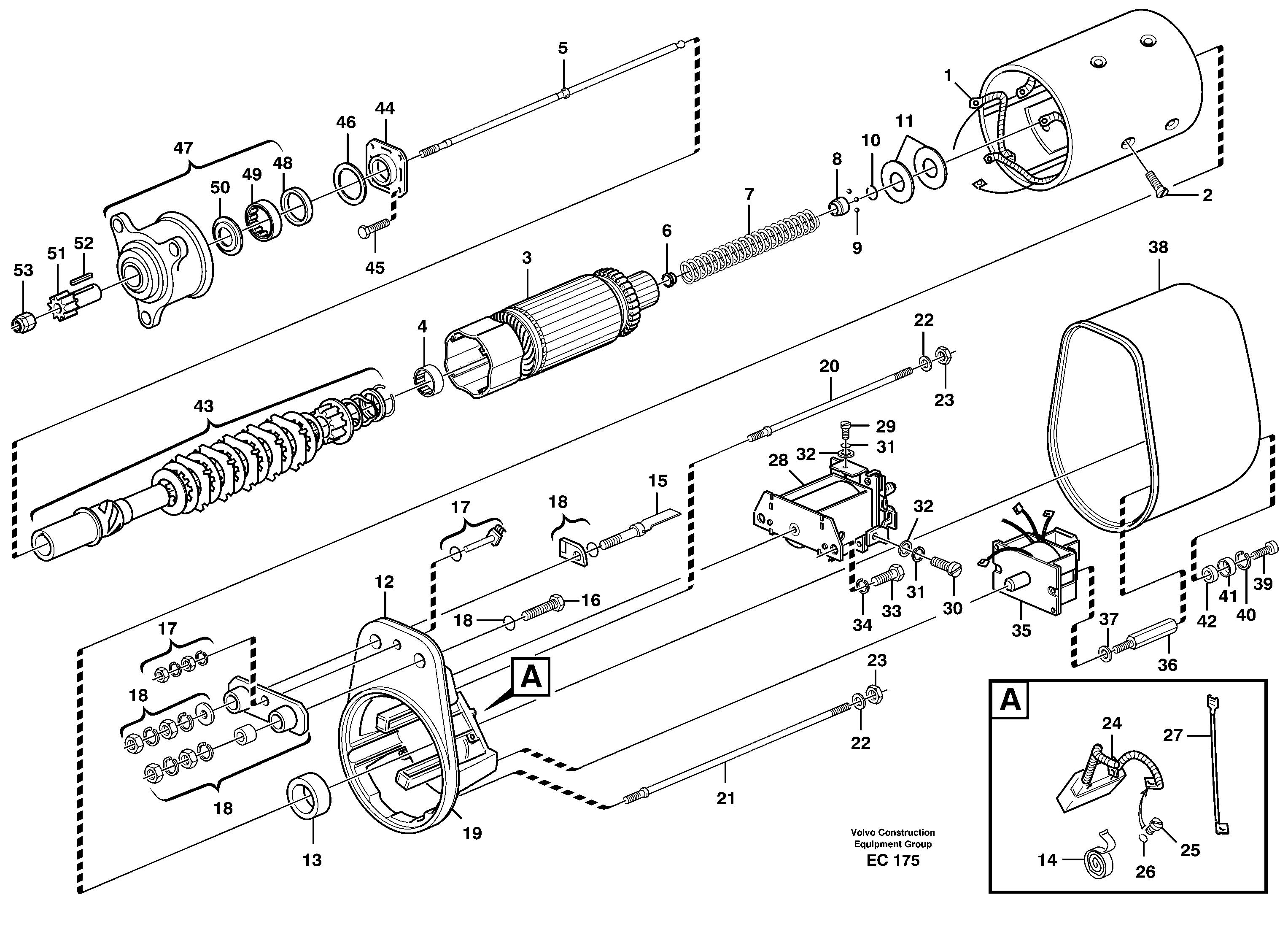 Схема запчастей Volvo L70D - 27102 Starter motor L70D