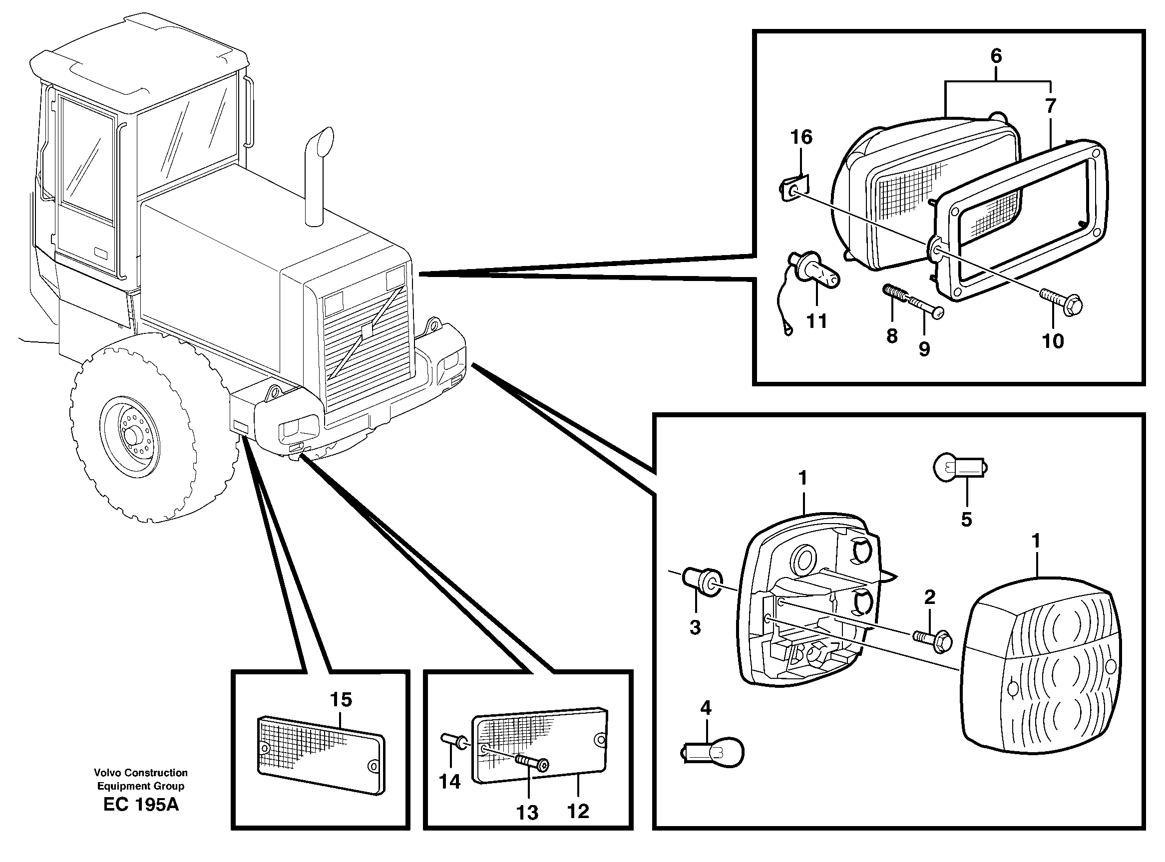 Схема запчастей Volvo L70D - 21471 Lighting, rear L70D