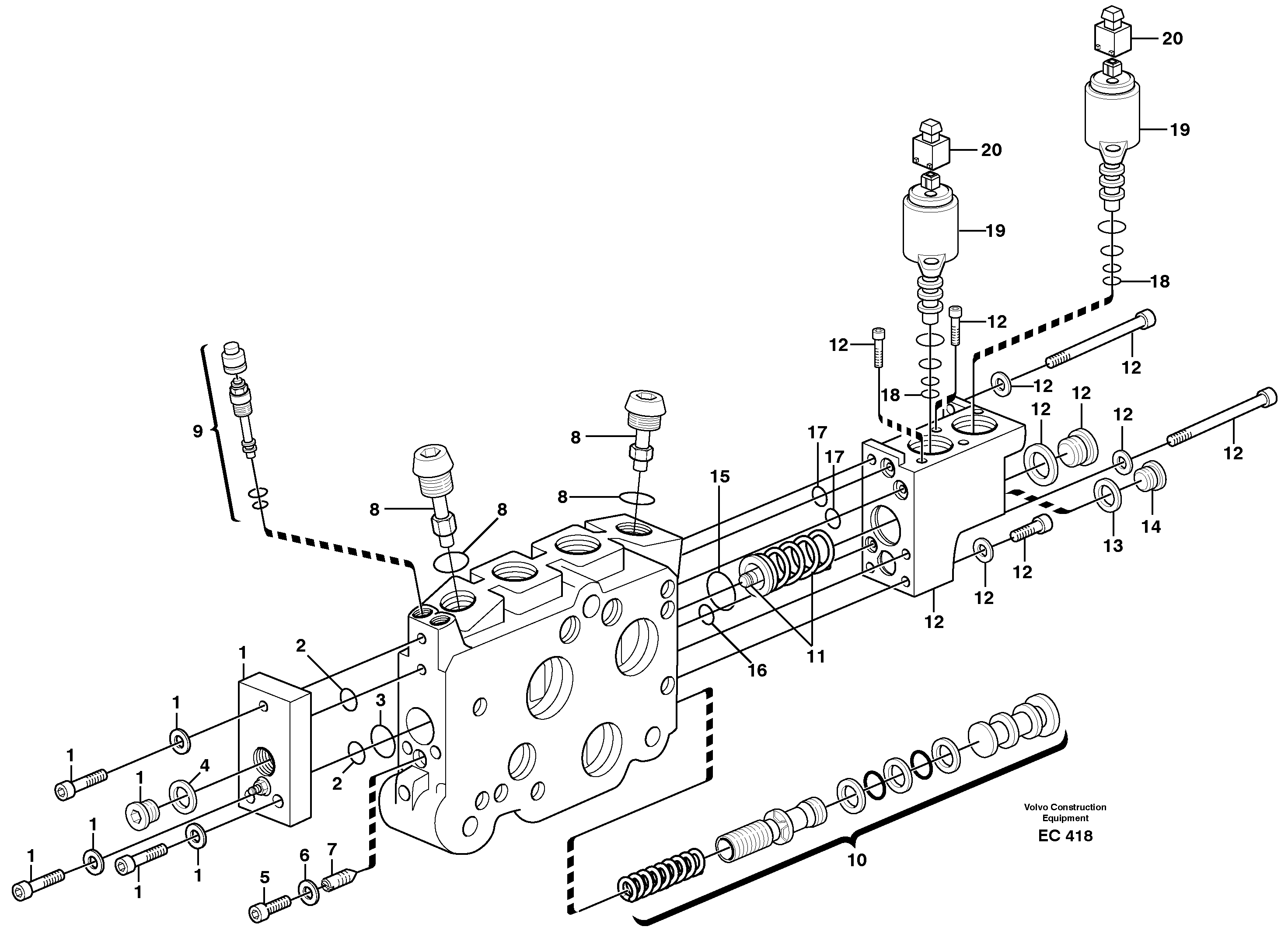 Схема запчастей Volvo L70D - 75542 Lock valve L70D