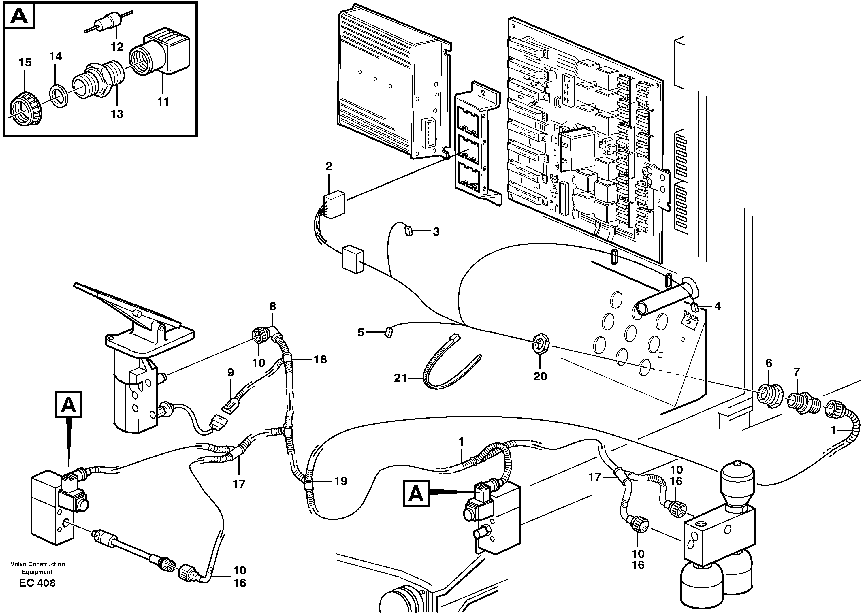 Схема запчастей Volvo L70D - 34484 Electrical system, electro hydraulic parkingbrake L70D