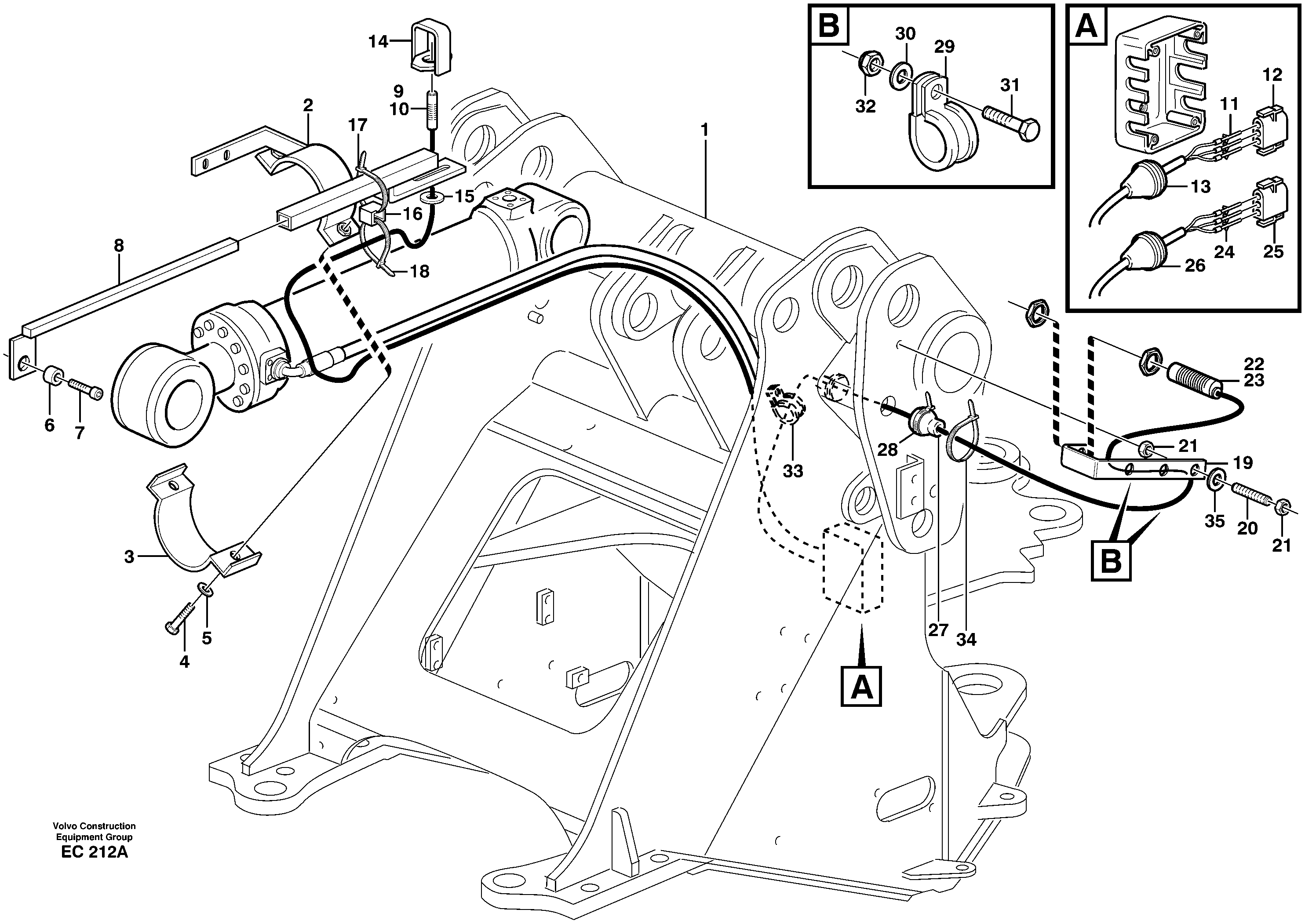 Схема запчастей Volvo L70D - 26995 Bucket positioner and boom kickout L70D