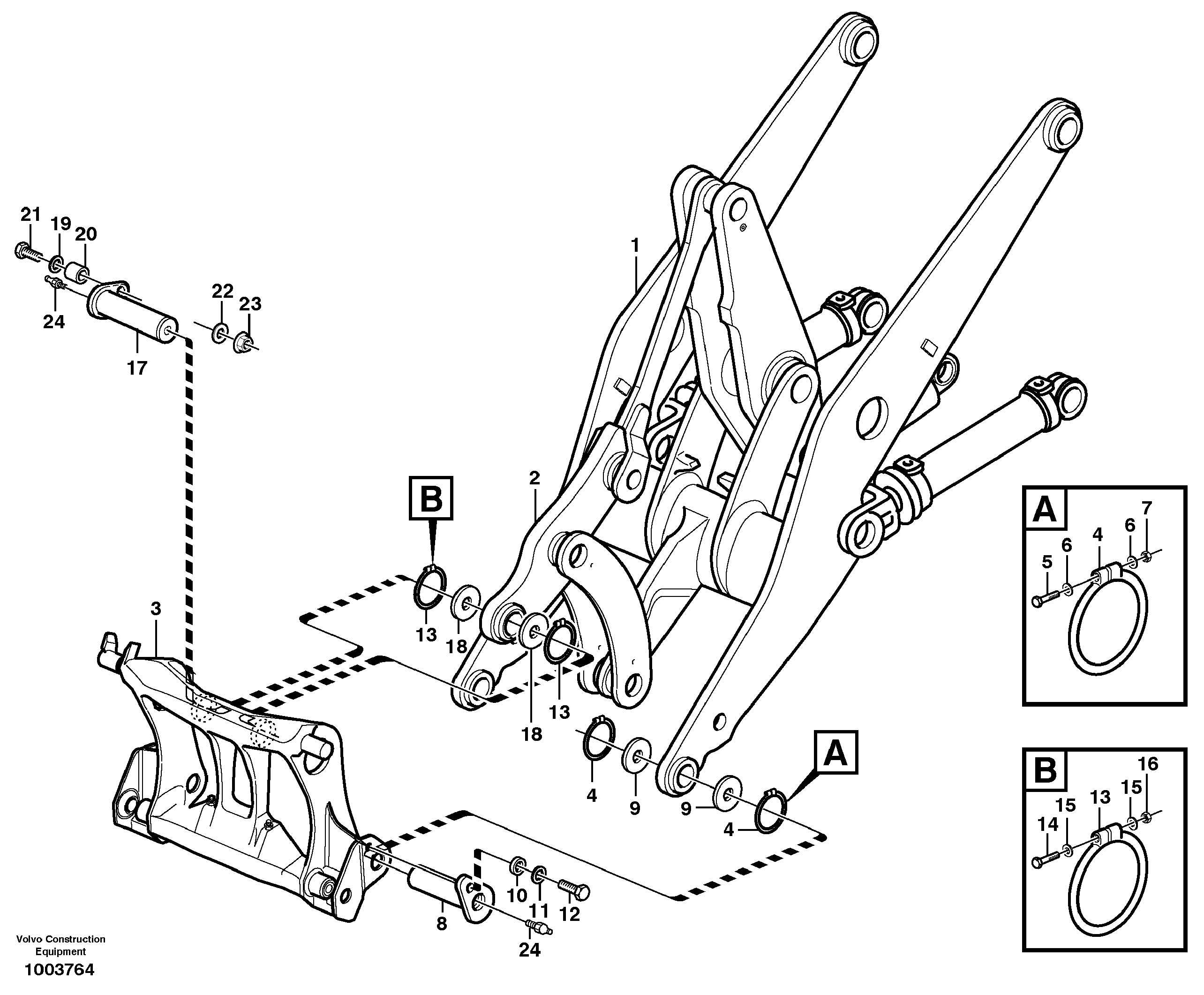 Схема запчастей Volvo L70D - 35091 Assemble attachment bracket L70D