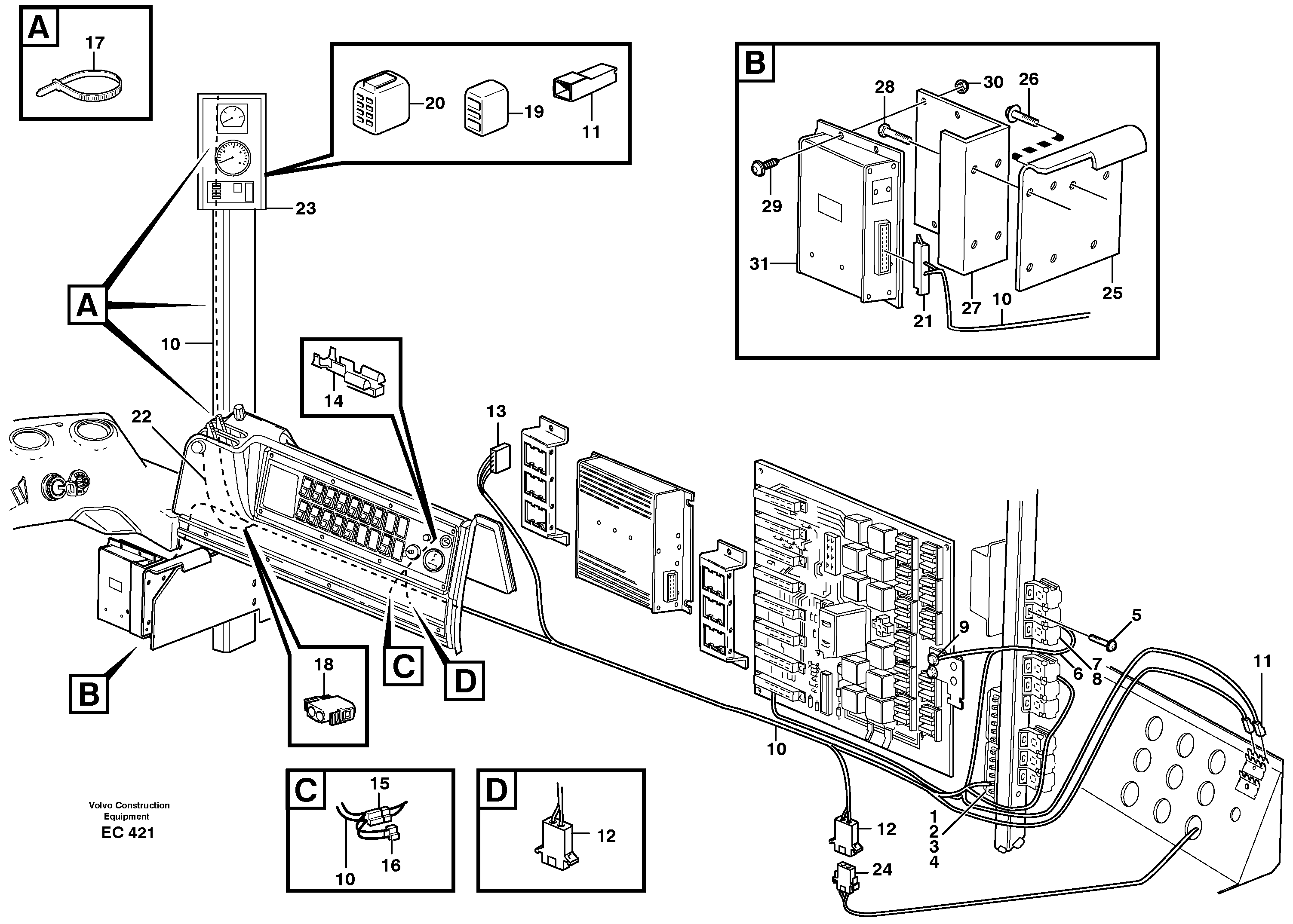 Схема запчастей Volvo L70D - 74037 Electrical system, hydraulic system: Heavy Duty L70D