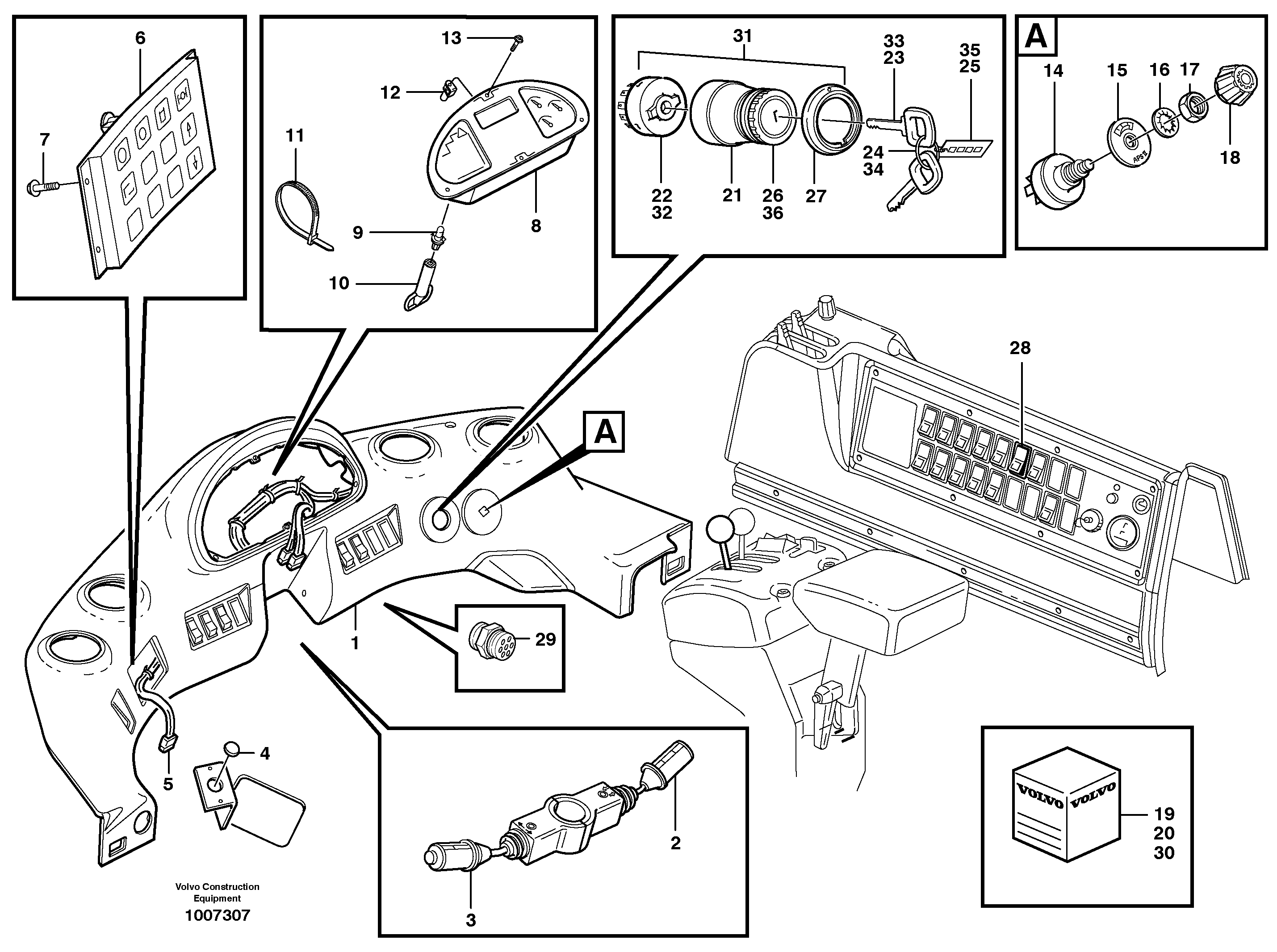 Схема запчастей Volvo L70D - 100469 Instrument panel L70D
