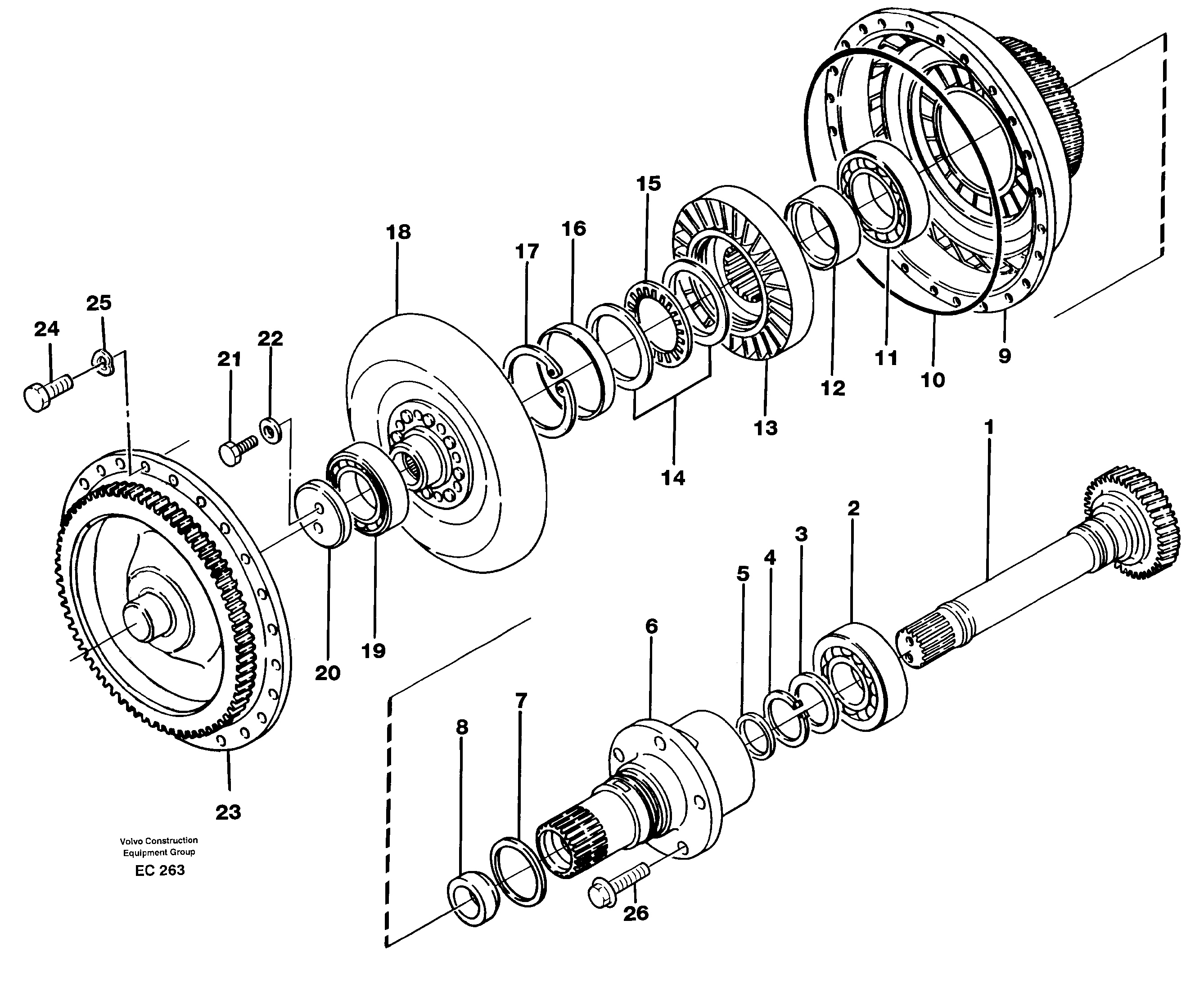 Схема запчастей Volvo L70D - 86280 Torque converter L70D