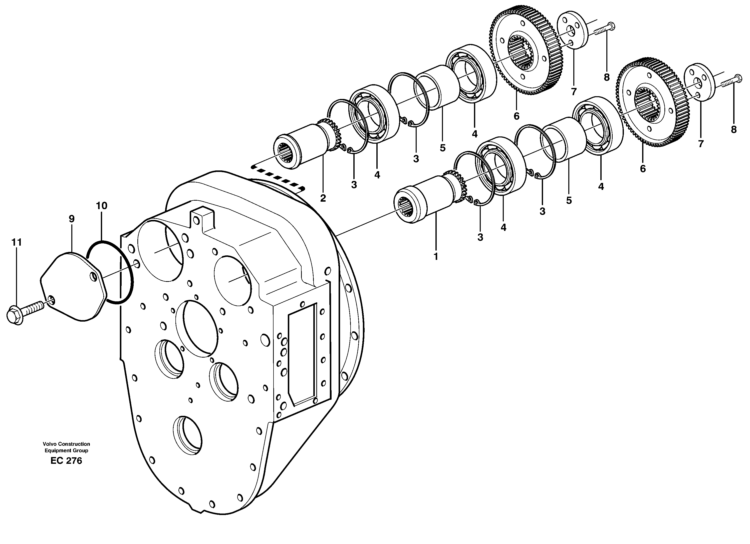 Схема запчастей Volvo L70D - 31258 Pump drive L70D