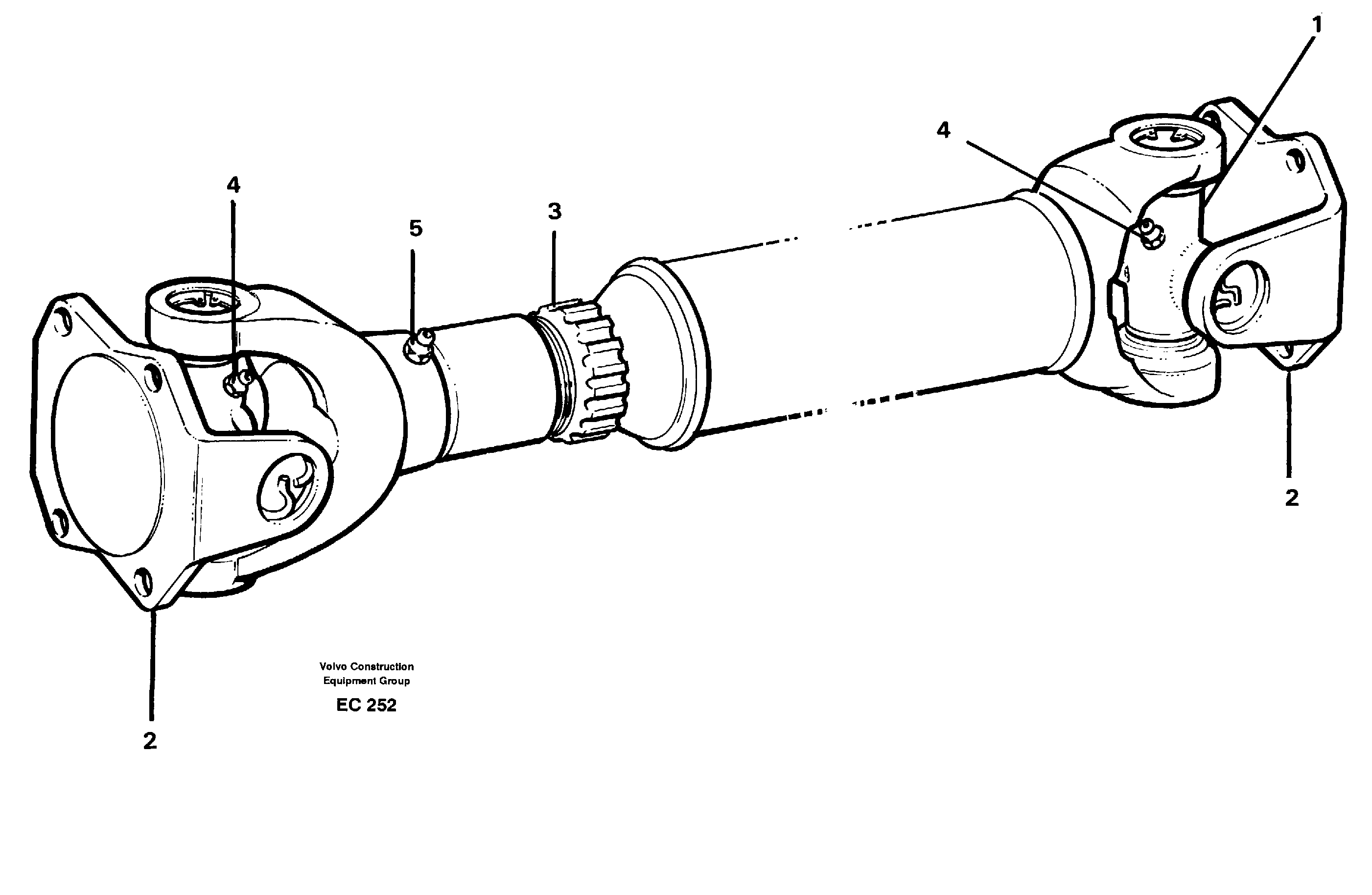 Схема запчастей Volvo L70D - 24543 Вал карданный L70D