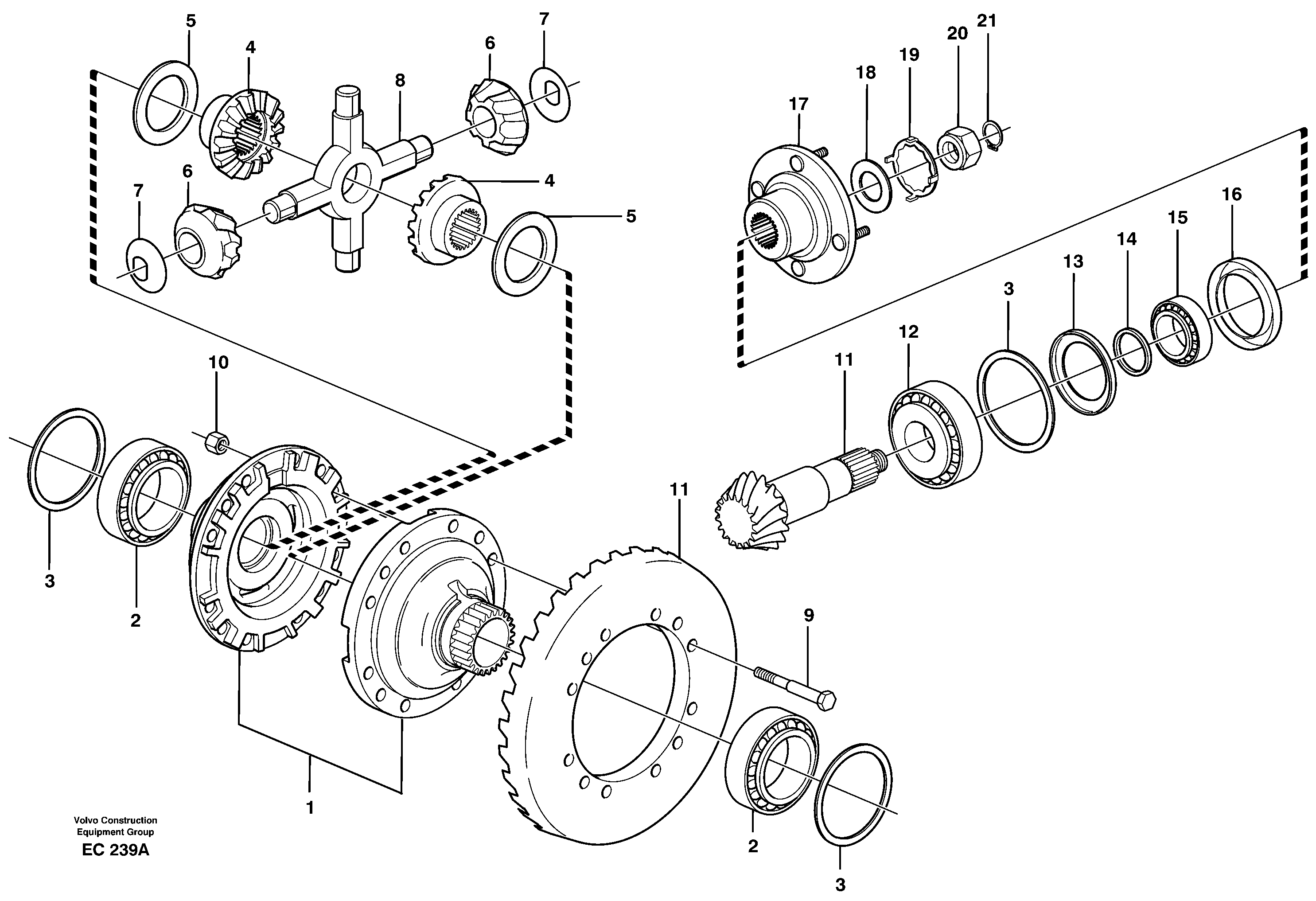 Схема запчастей Volvo L70D - 66305 Final drive, front L70D