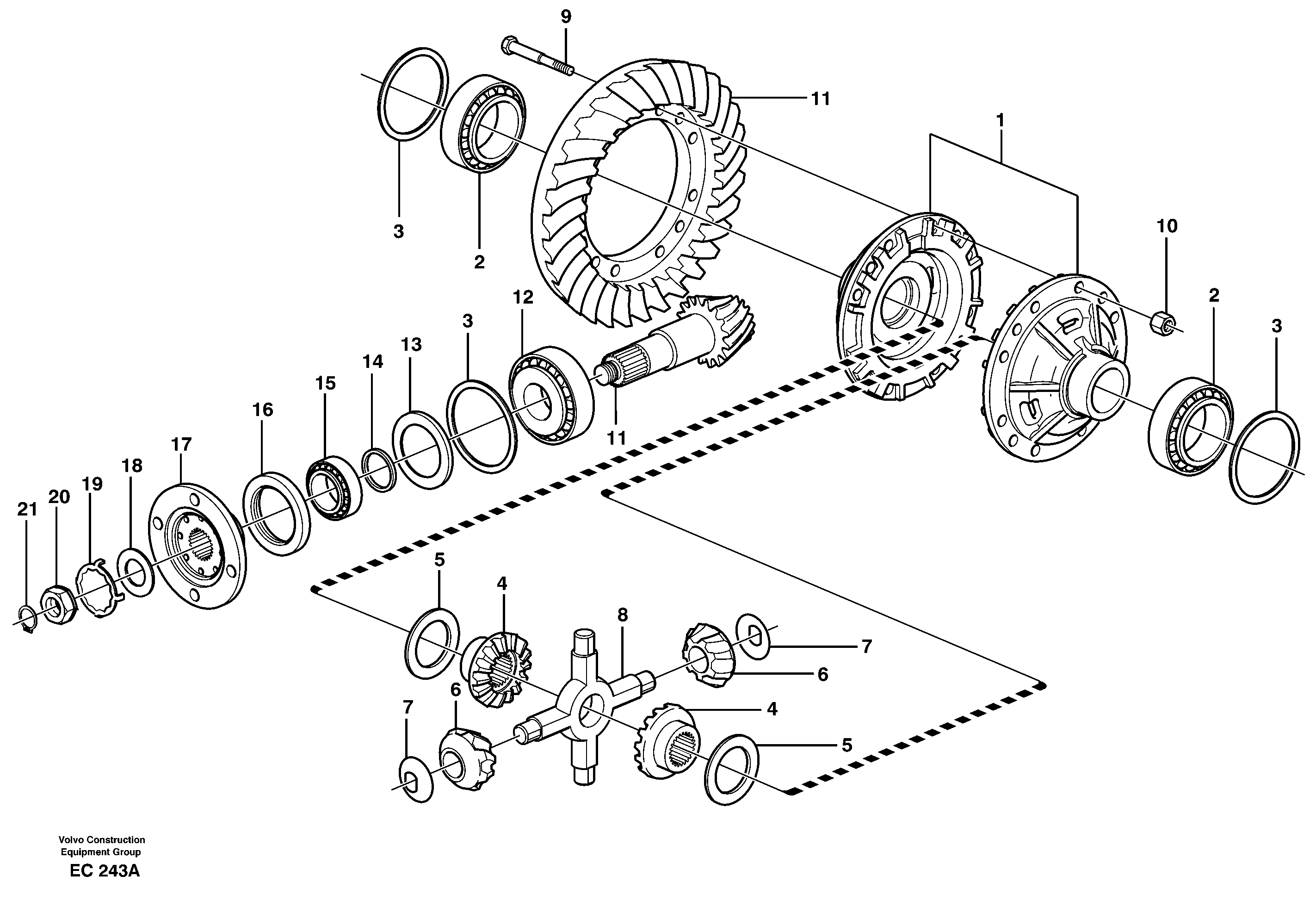 Схема запчастей Volvo L70D - 26644 Final drive, rear L70D