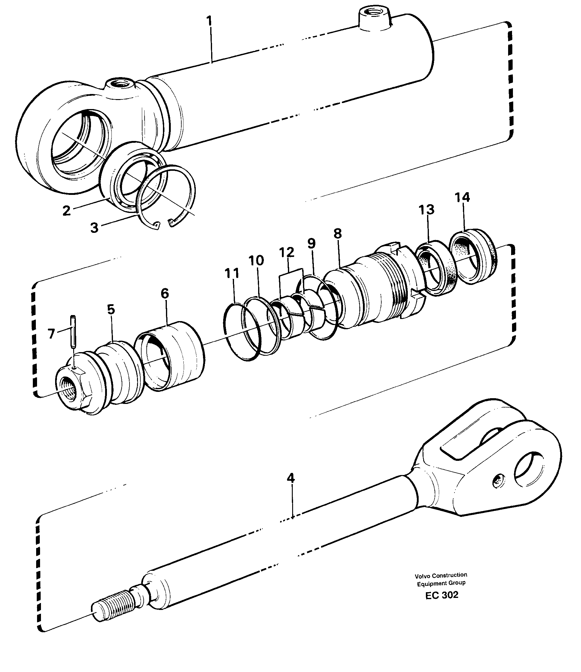 Схема запчастей Volvo L70D - 32535 Гидроцилиндр L70D