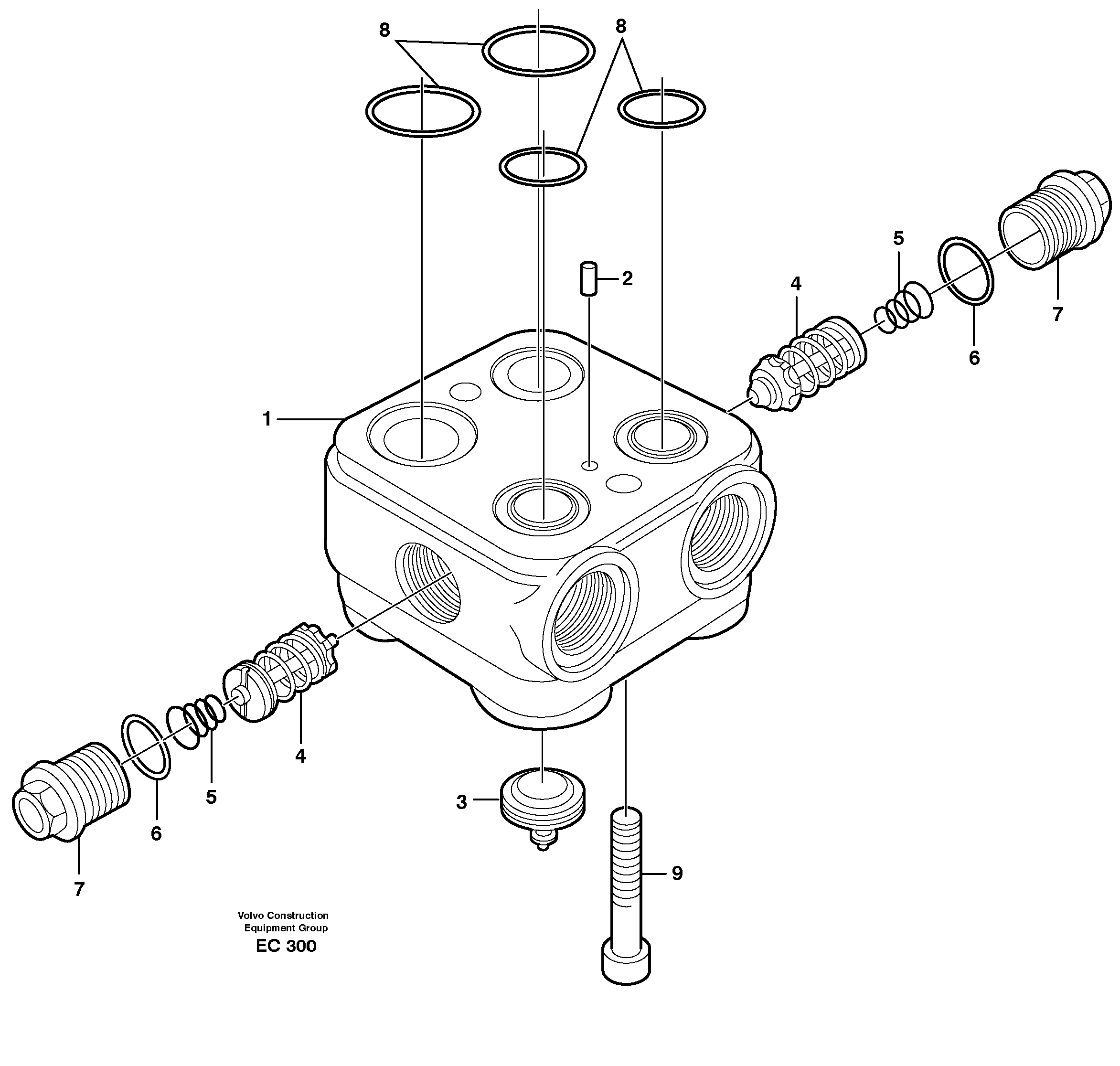 Схема запчастей Volvo L70D - 37893 Valve housing L70D