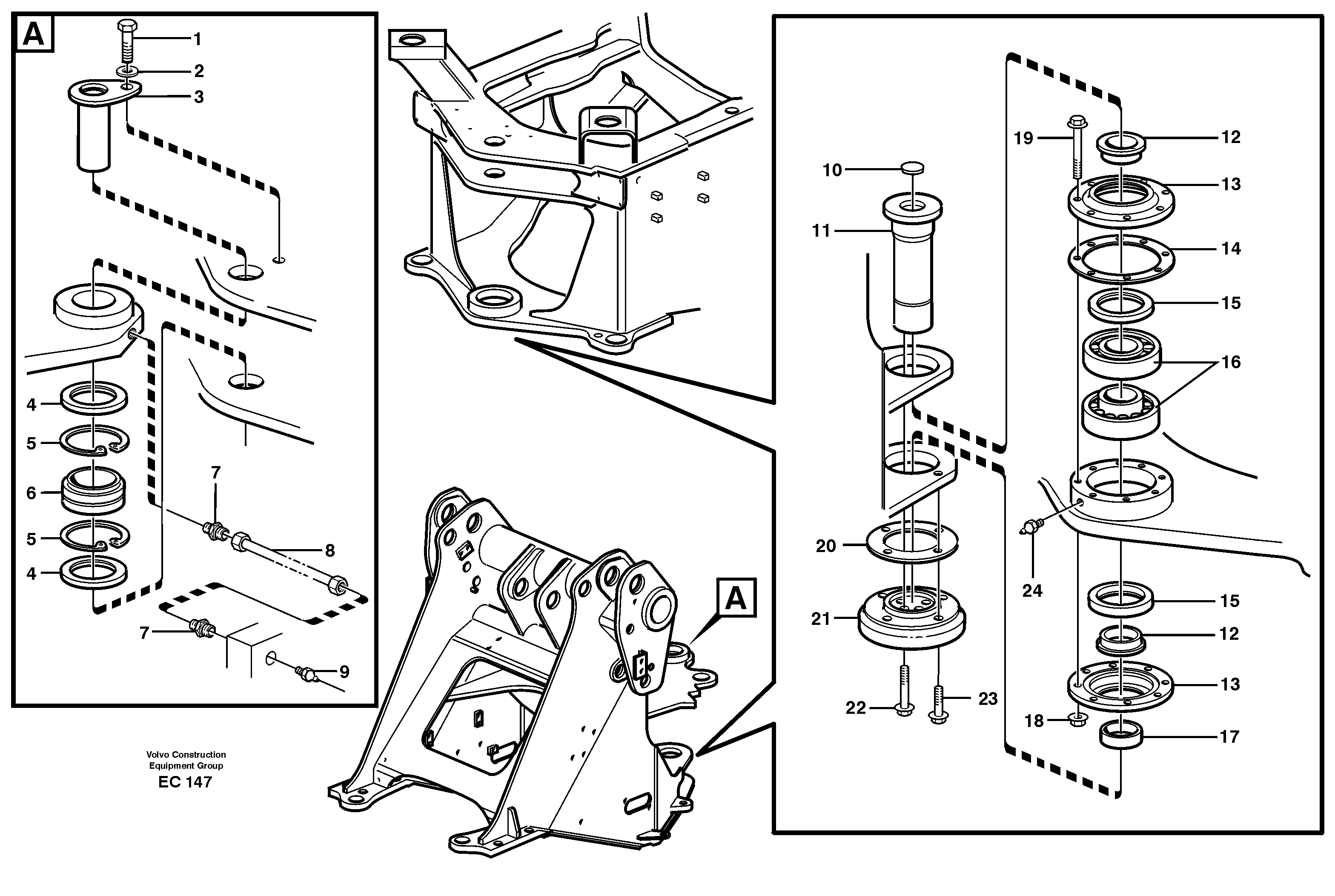 Схема запчастей Volvo L70D - 32545 Frame link L70D