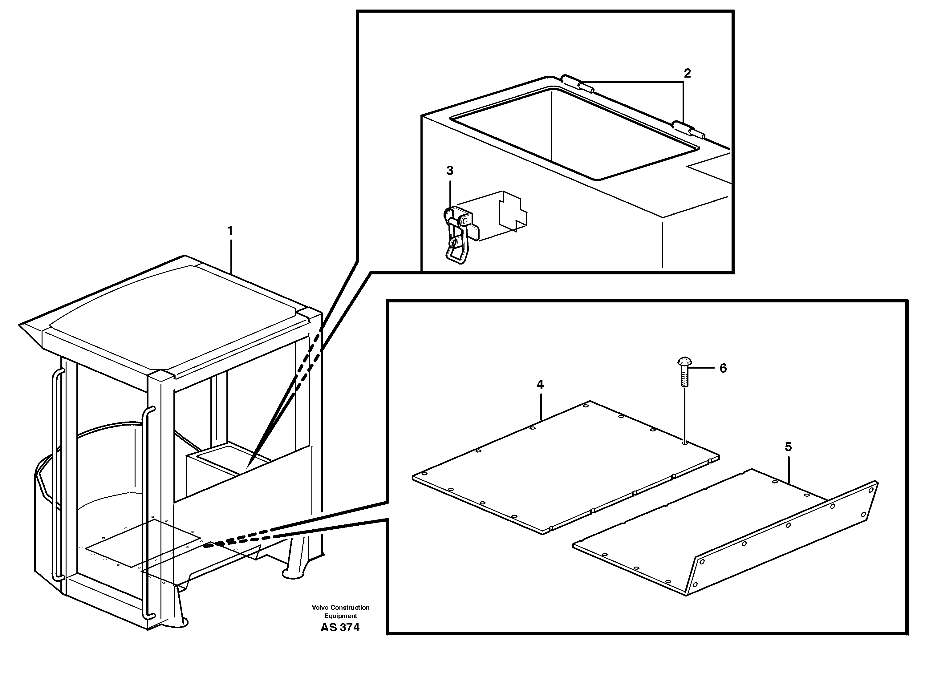 Схема запчастей Volvo L70D - 25275 Cab body L70D