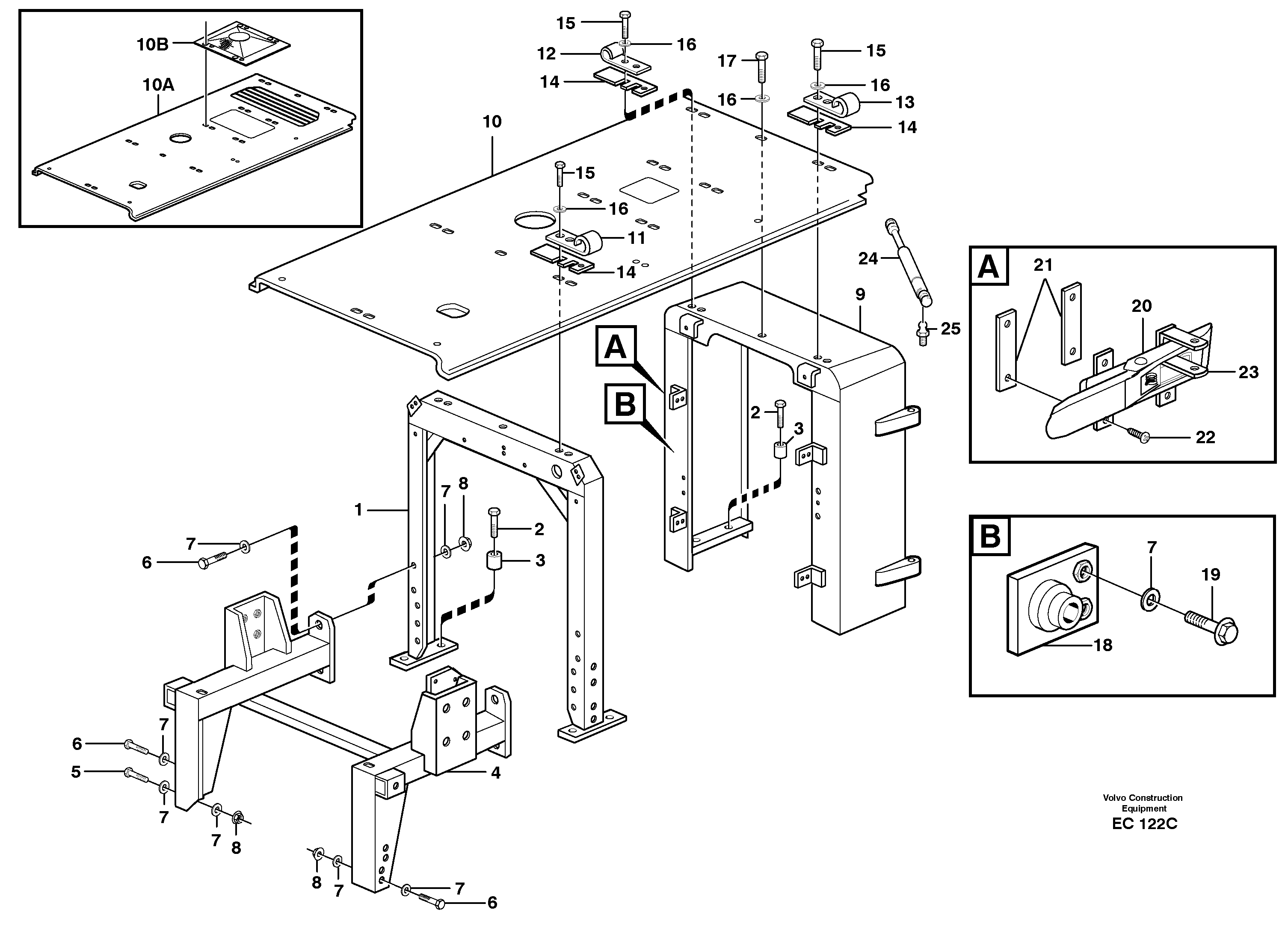 Схема запчастей Volvo L70D - 32547 Engine hood L70D