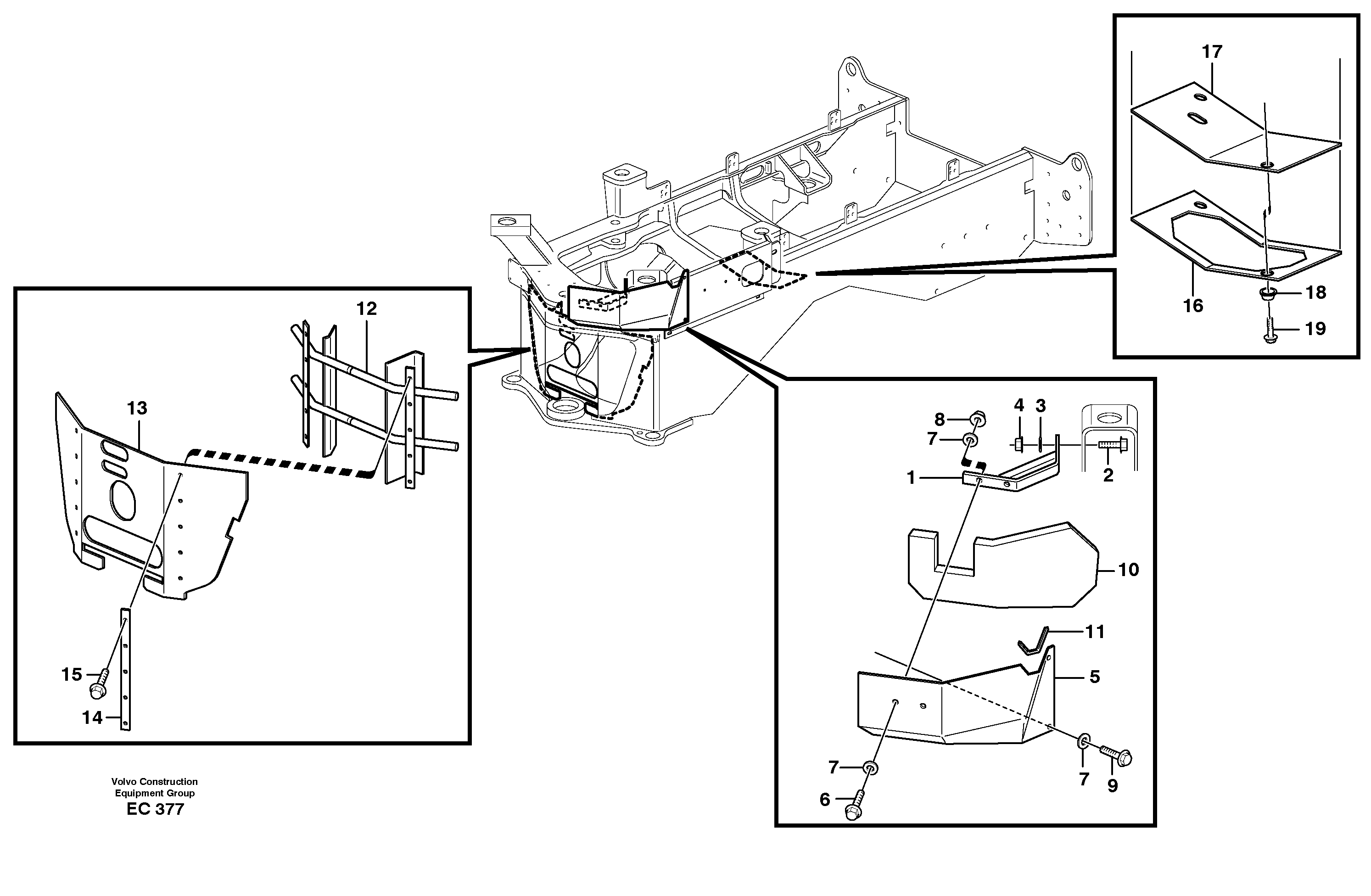 Схема запчастей Volvo L70D - 32748 Protecting plates L70D