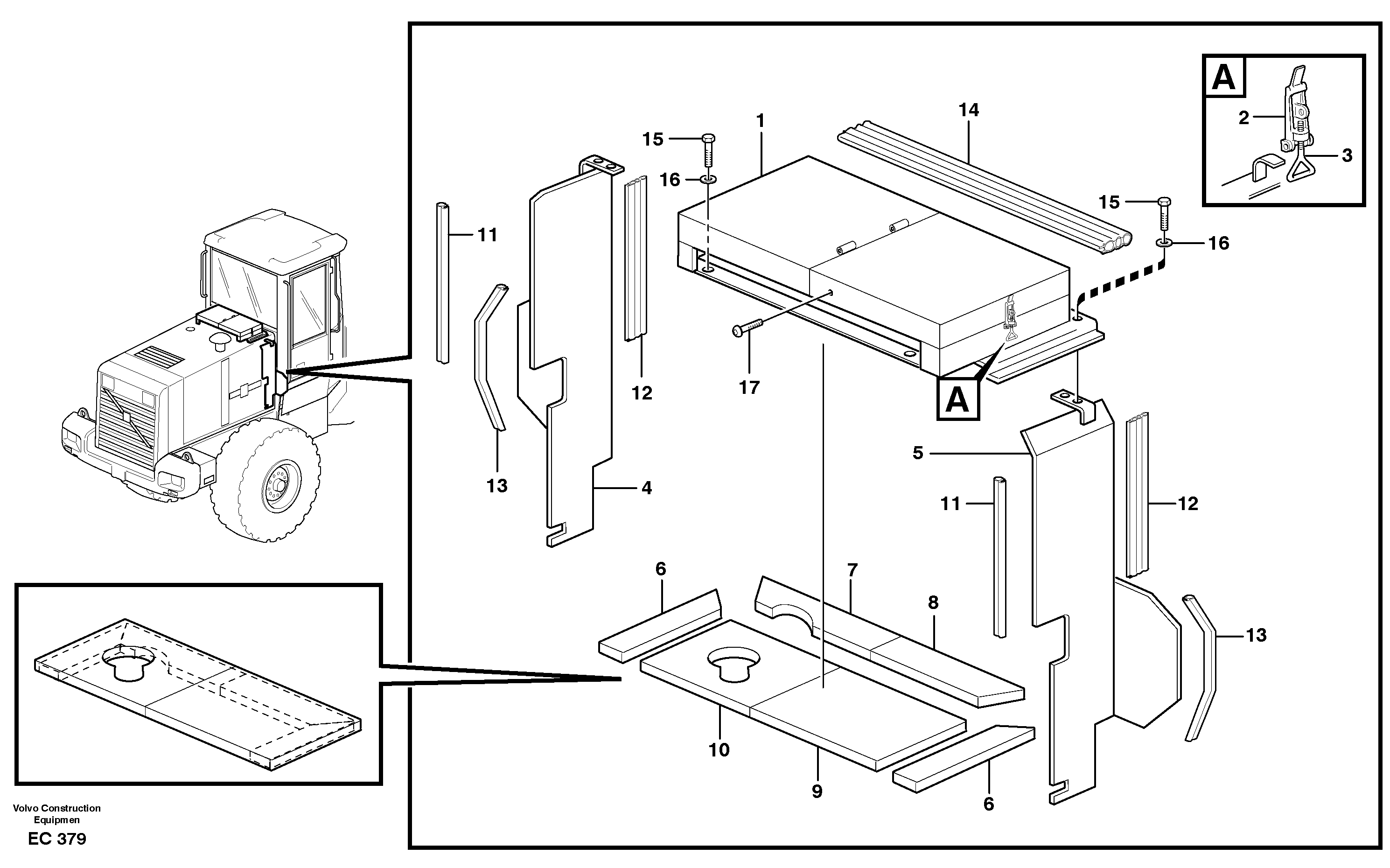 Схема запчастей Volvo L70D - 41664 Sound trap L70D