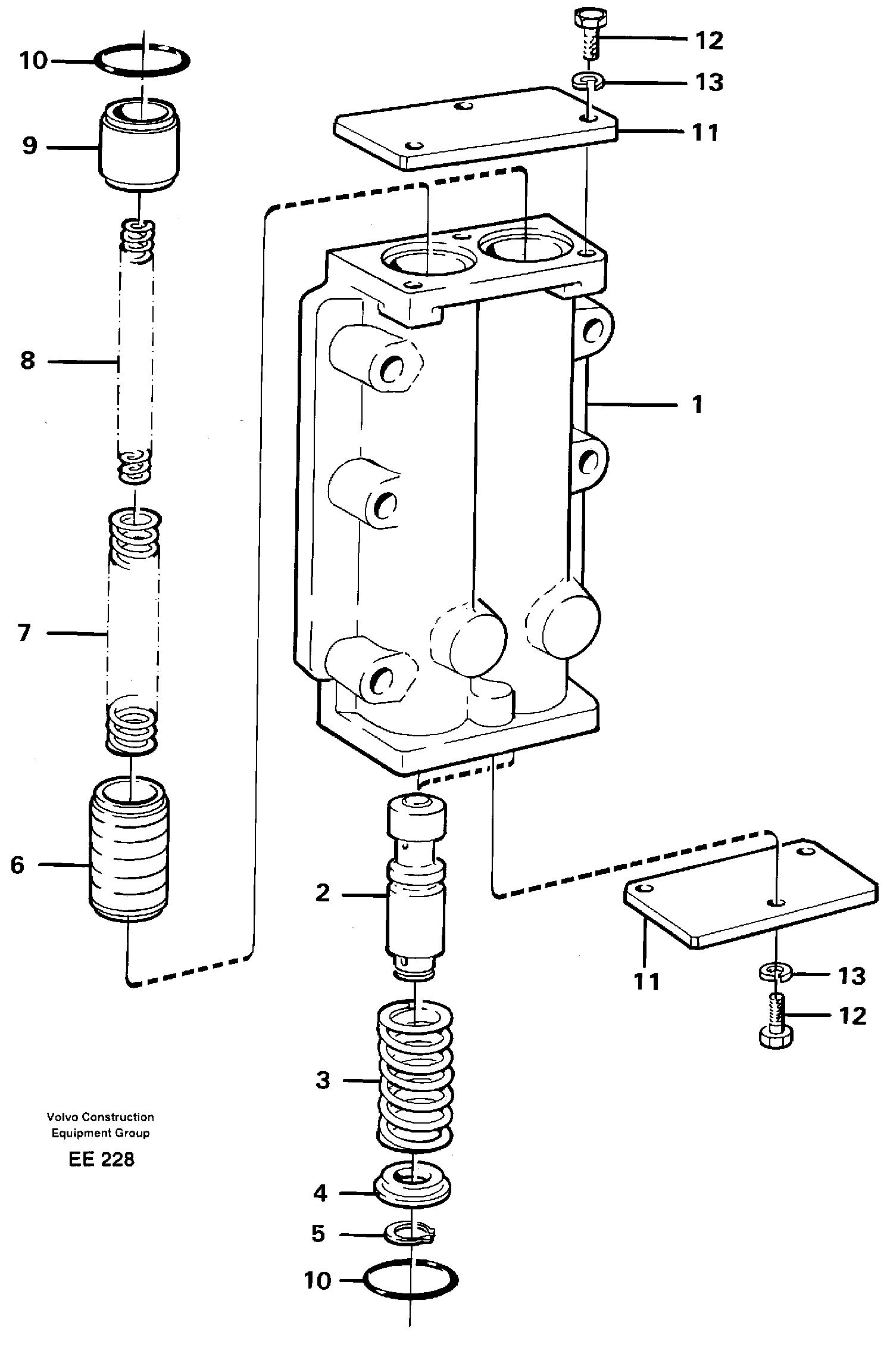 Схема запчастей Volvo L120D - 10379 Pressure limiting valve L120D