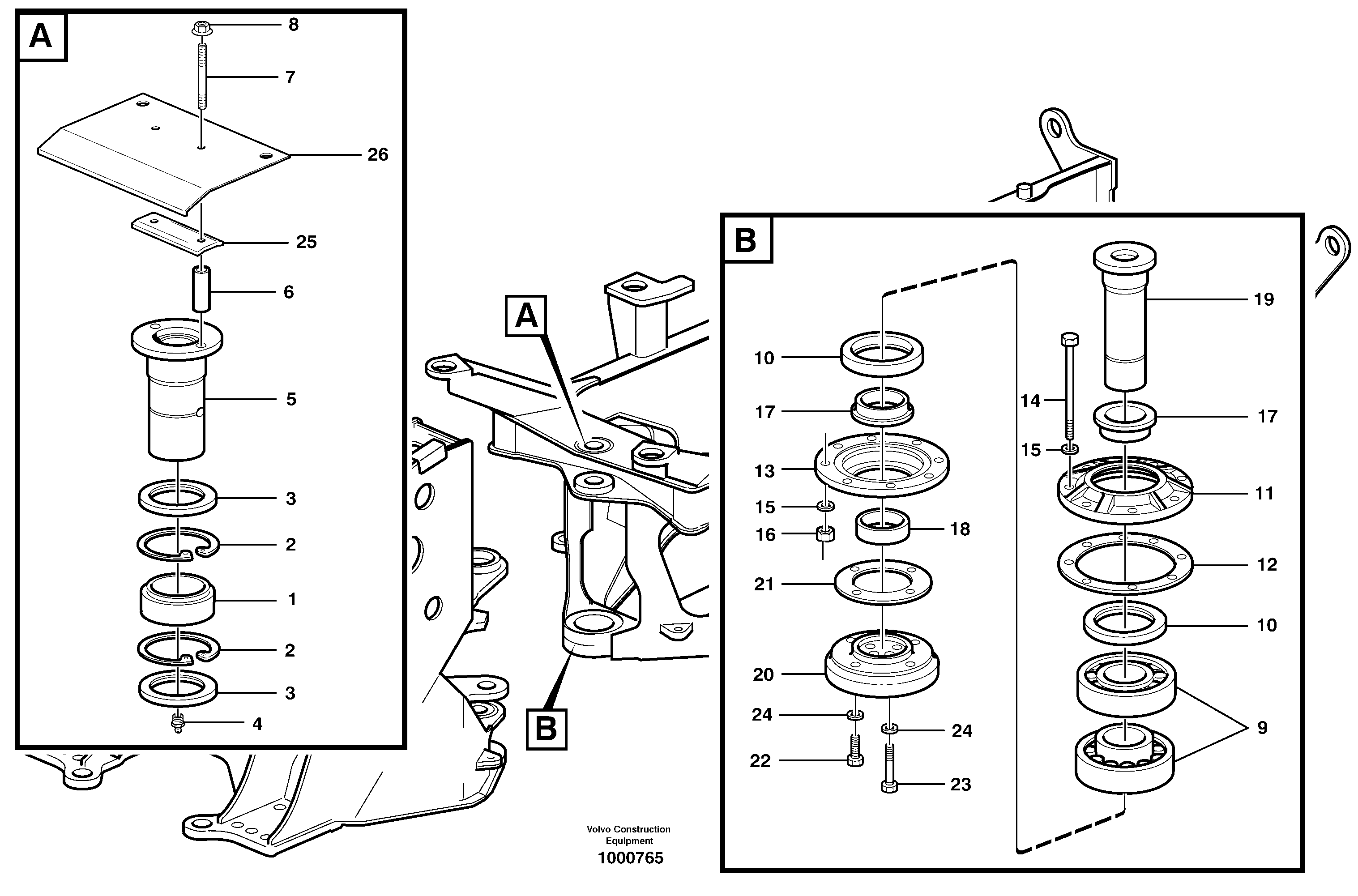 Схема запчастей Volvo L120D - 54700 Frame link L120D