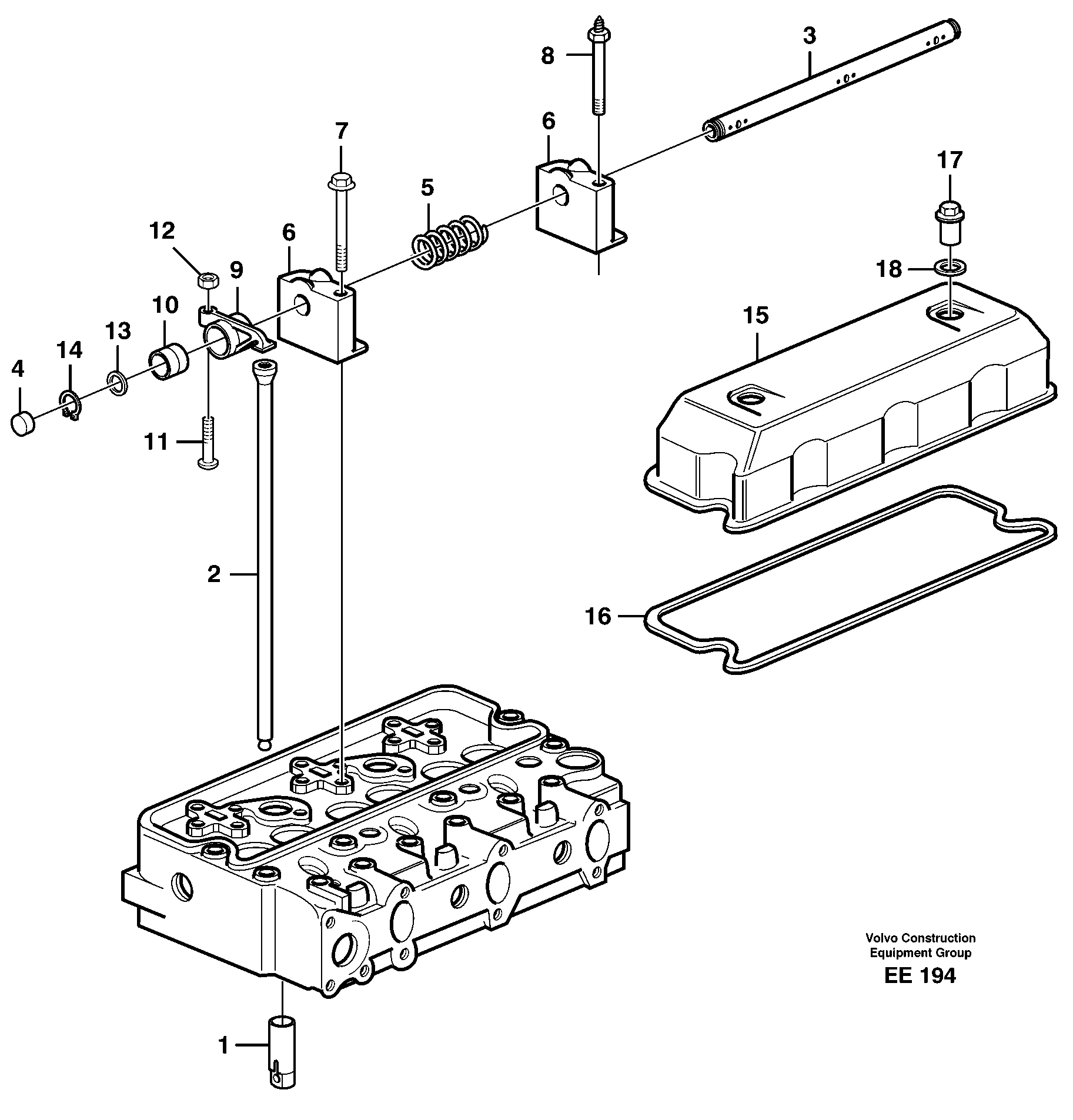 Схема запчастей Volvo L120D - 14070 Valve mechanism L120D