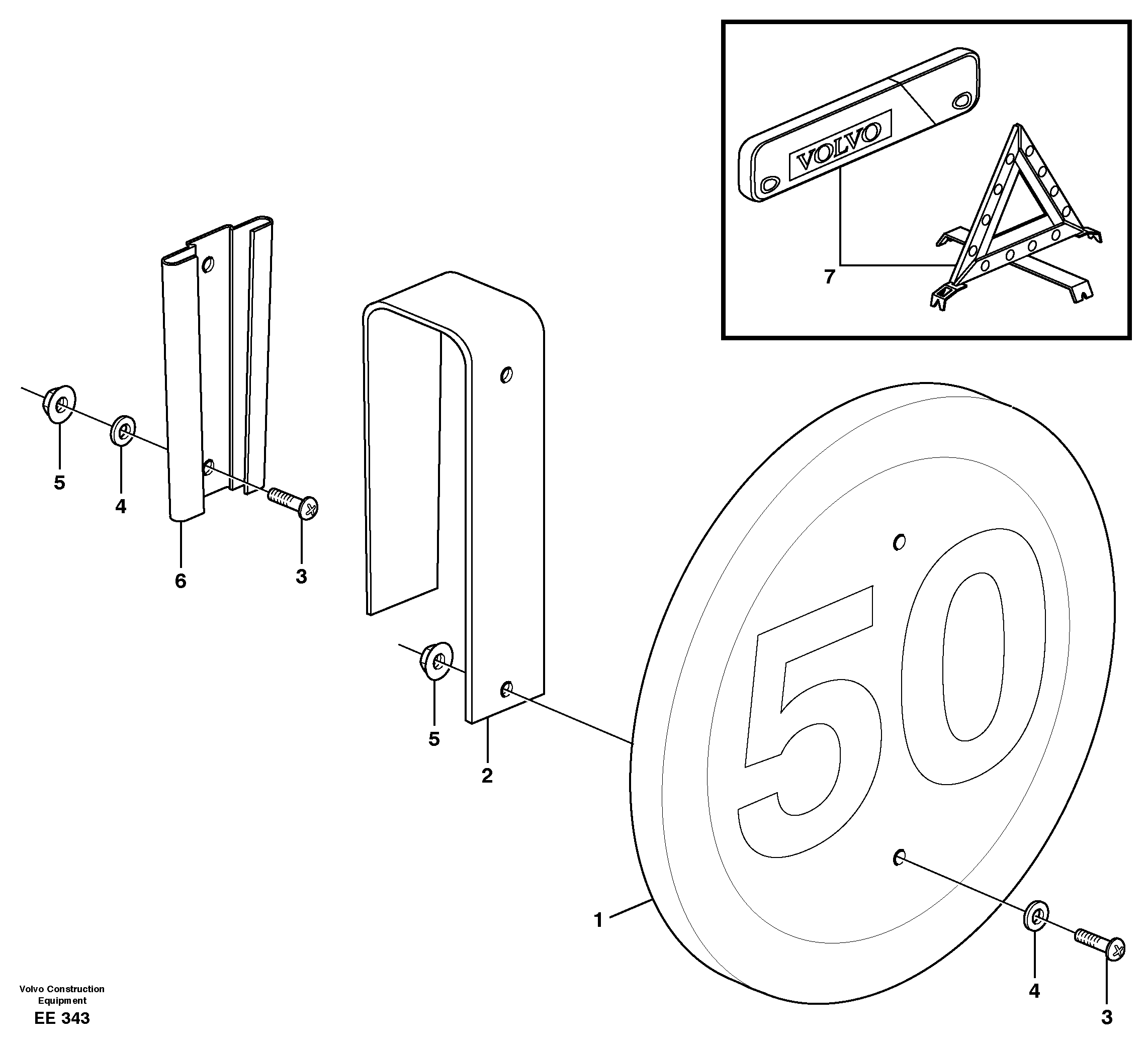 Схема запчастей Volvo L120D - 21590 50 km/h Sign L120D
