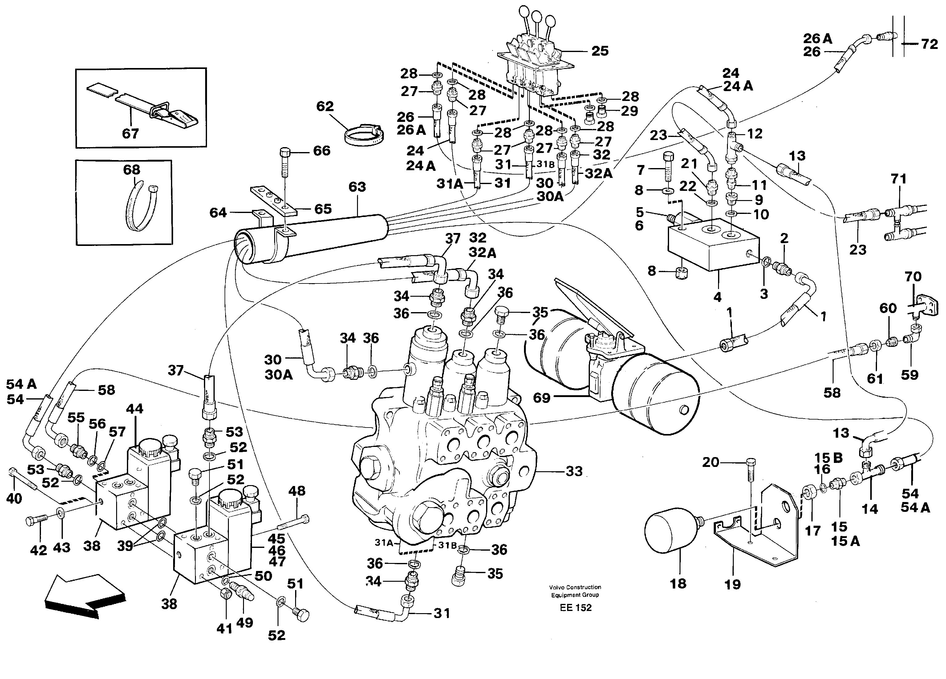 Схема запчастей Volvo L120D - 89062 Servo - hydraulic L120D