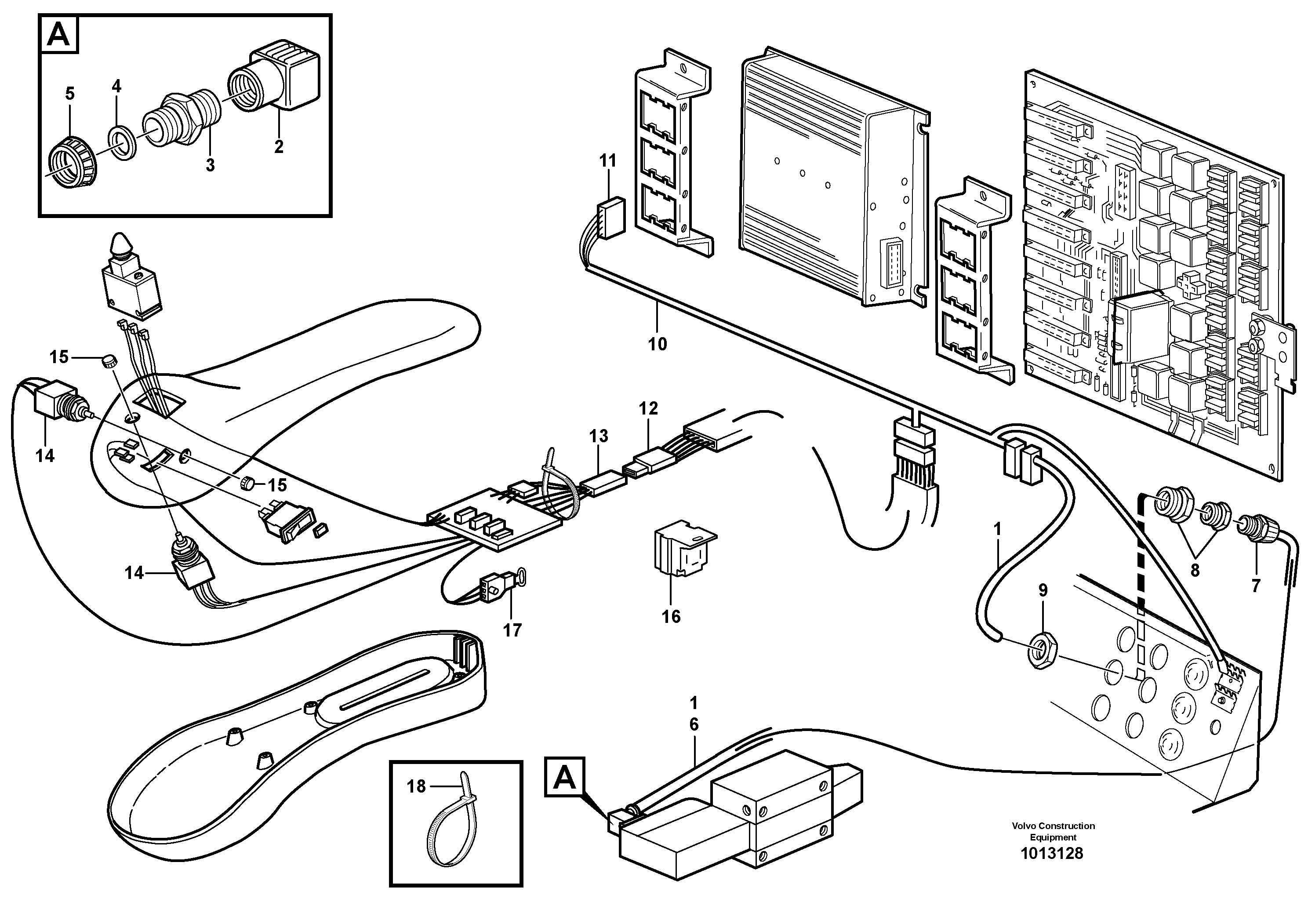Схема запчастей Volvo L120D - 60931 Cable harness, CDC - steering L120D