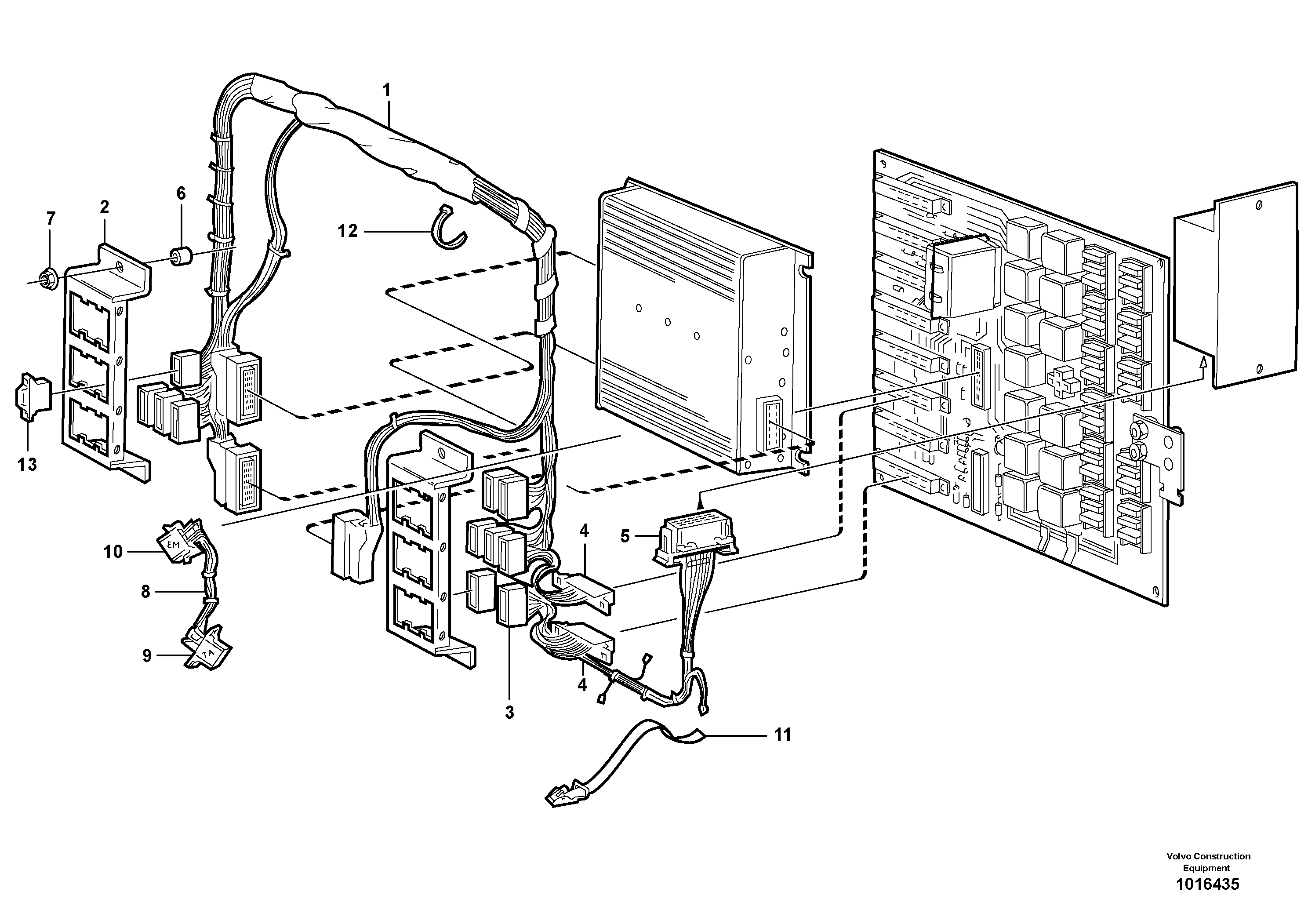 Схема запчастей Volvo L120D - 41301 Electrical distribut.unit and cable harness L120D