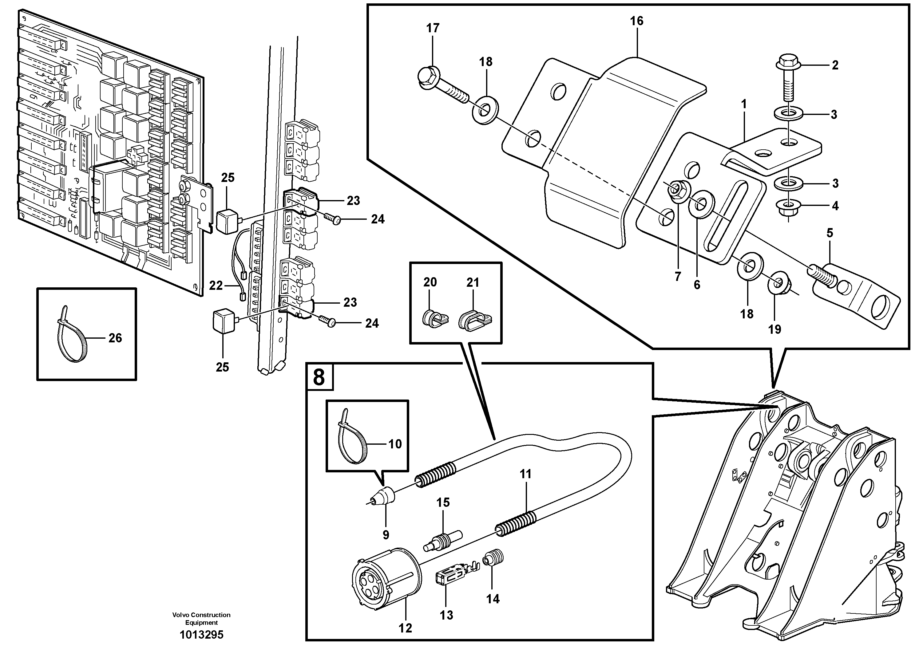 Схема запчастей Volvo L150E - 57895 Bucket positioner and boom kickout L150E S/N 8001 -