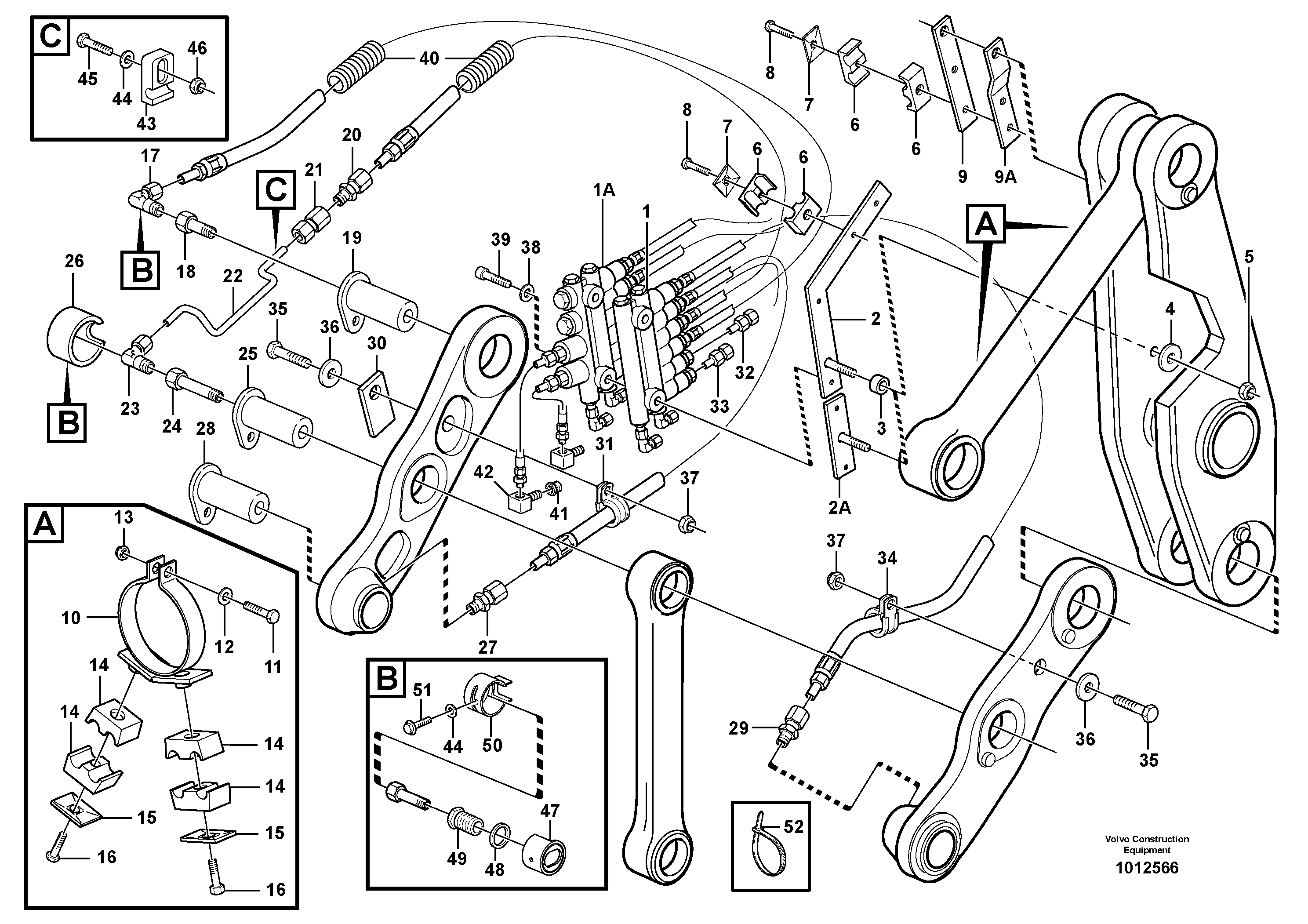 Схема запчастей Volvo L150E - 42048 Distribution block, B4 L150E S/N 8001 -
