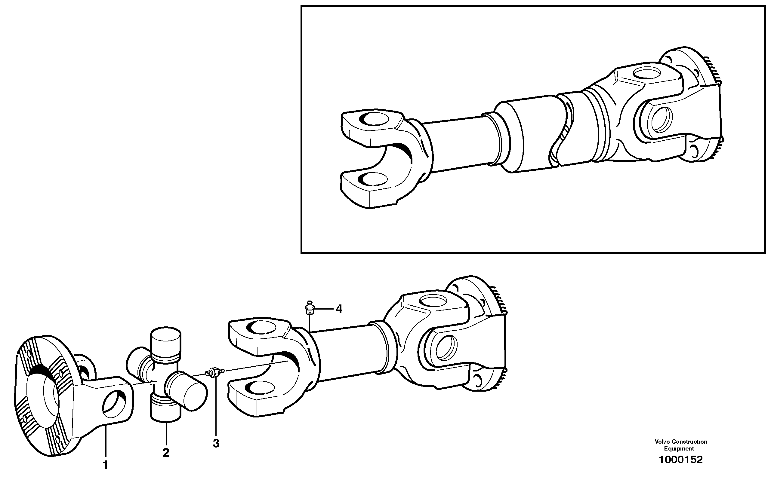 Схема запчастей Volvo L150E - 46258 Вал карданный L150E S/N 8001 -