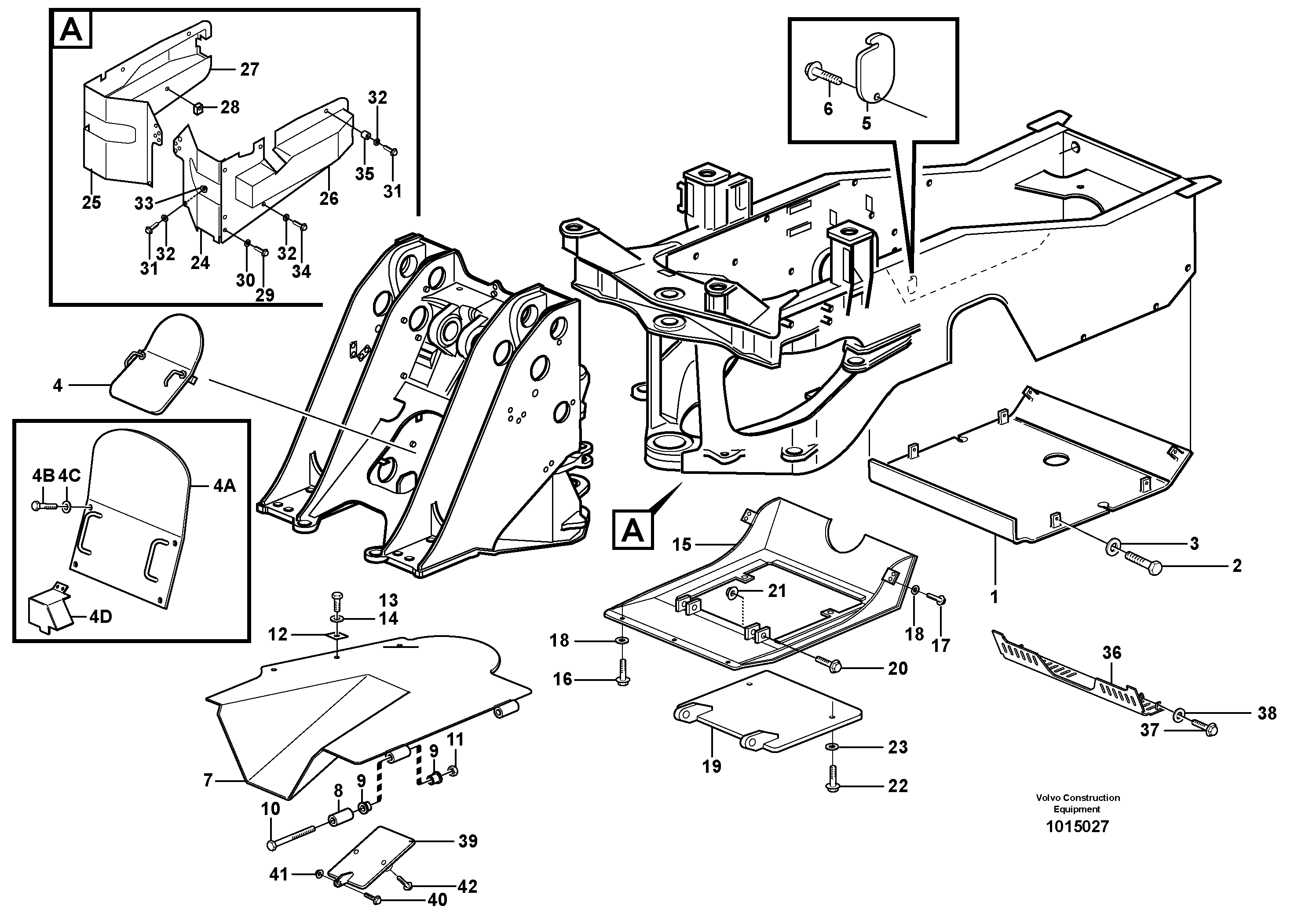 Схема запчастей Volvo L150E - 58089 Protecting plates L150E S/N 8001 -