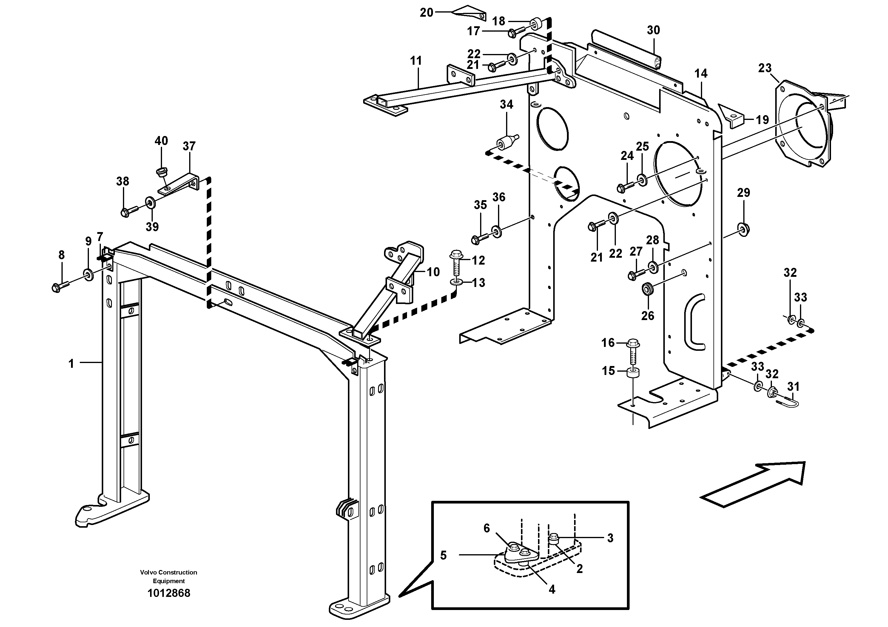 Схема запчастей Volvo L150E - 28232 Radiator casing, support L150E S/N 8001 -