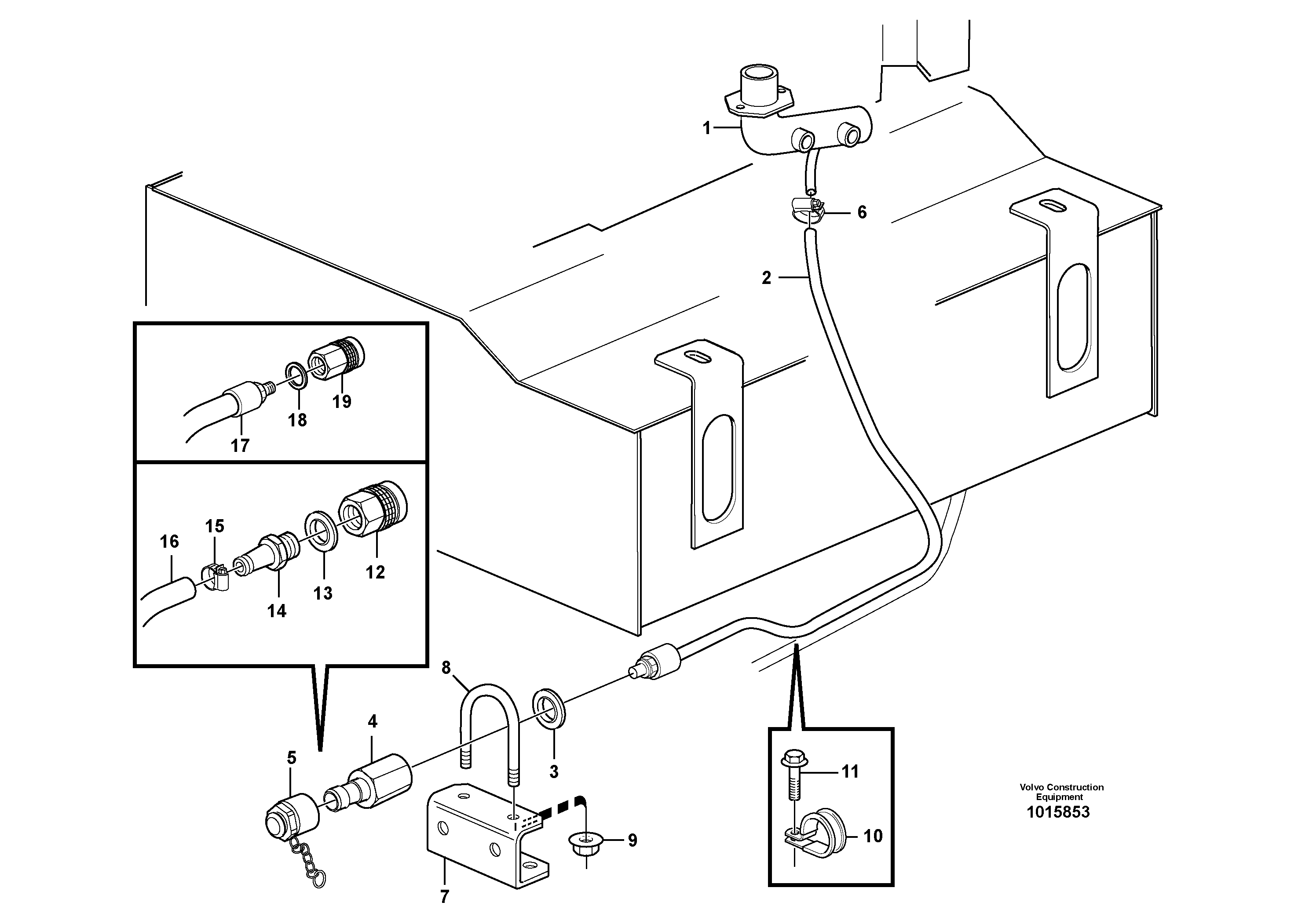 Схема запчастей Volvo L150E - 83051 Coolant drainage L150E S/N 8001 -