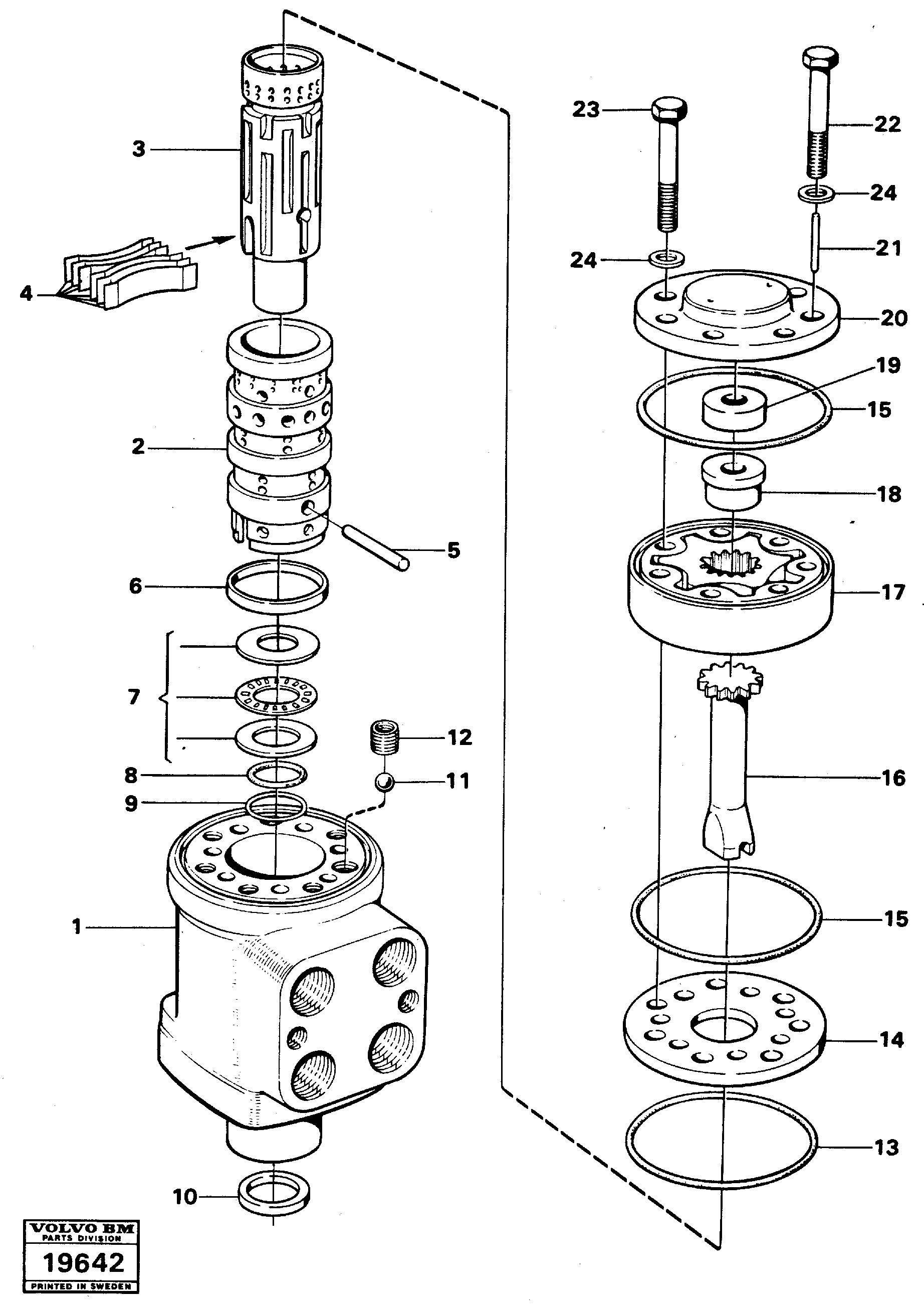 Схема запчастей Volvo L50 - 20464 Steering unit L50 L50 S/N -6400/-60300 USA