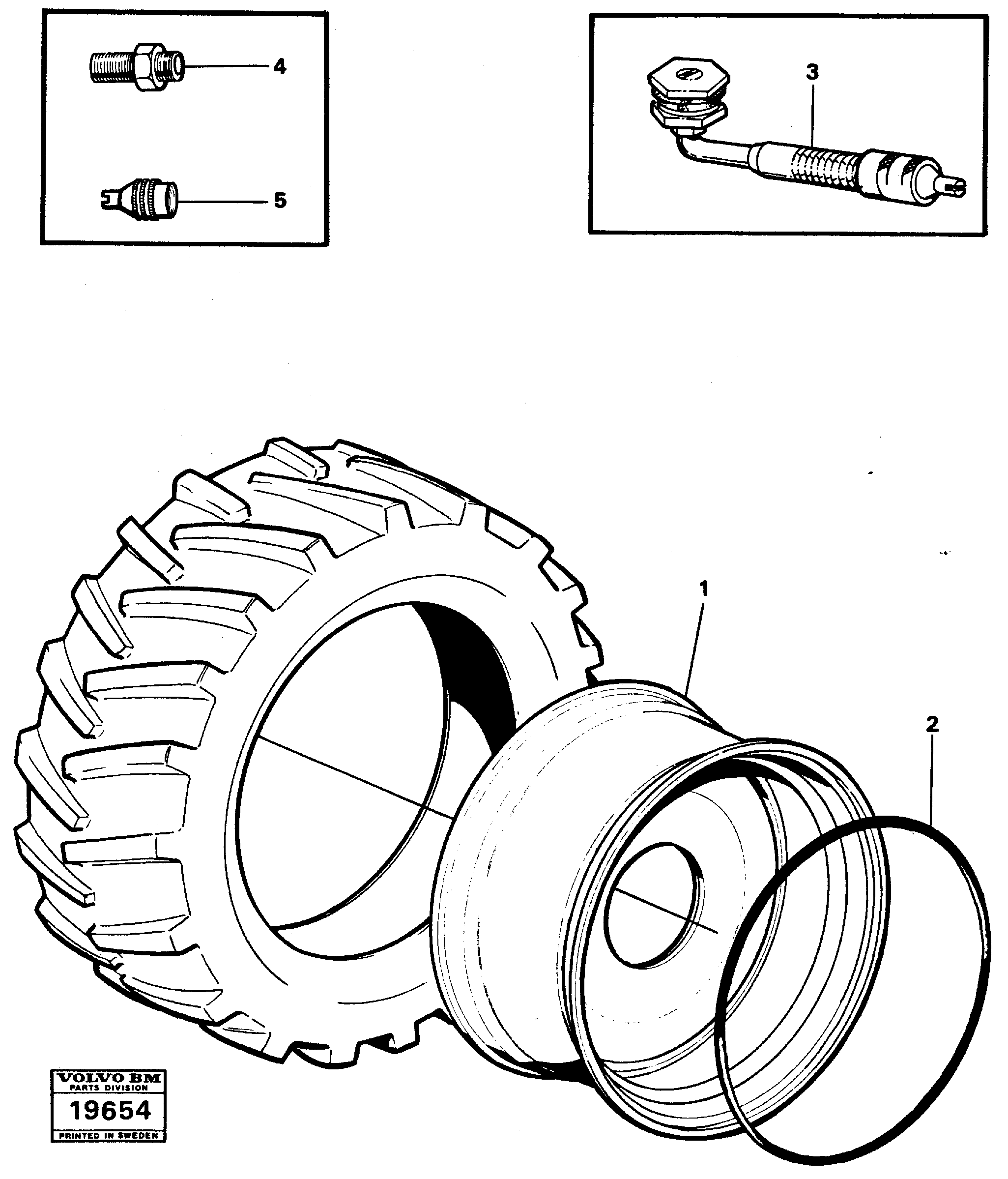 Схема запчастей Volvo L50 - 20471 Wheel L50 L50 S/N -6400/-60300 USA