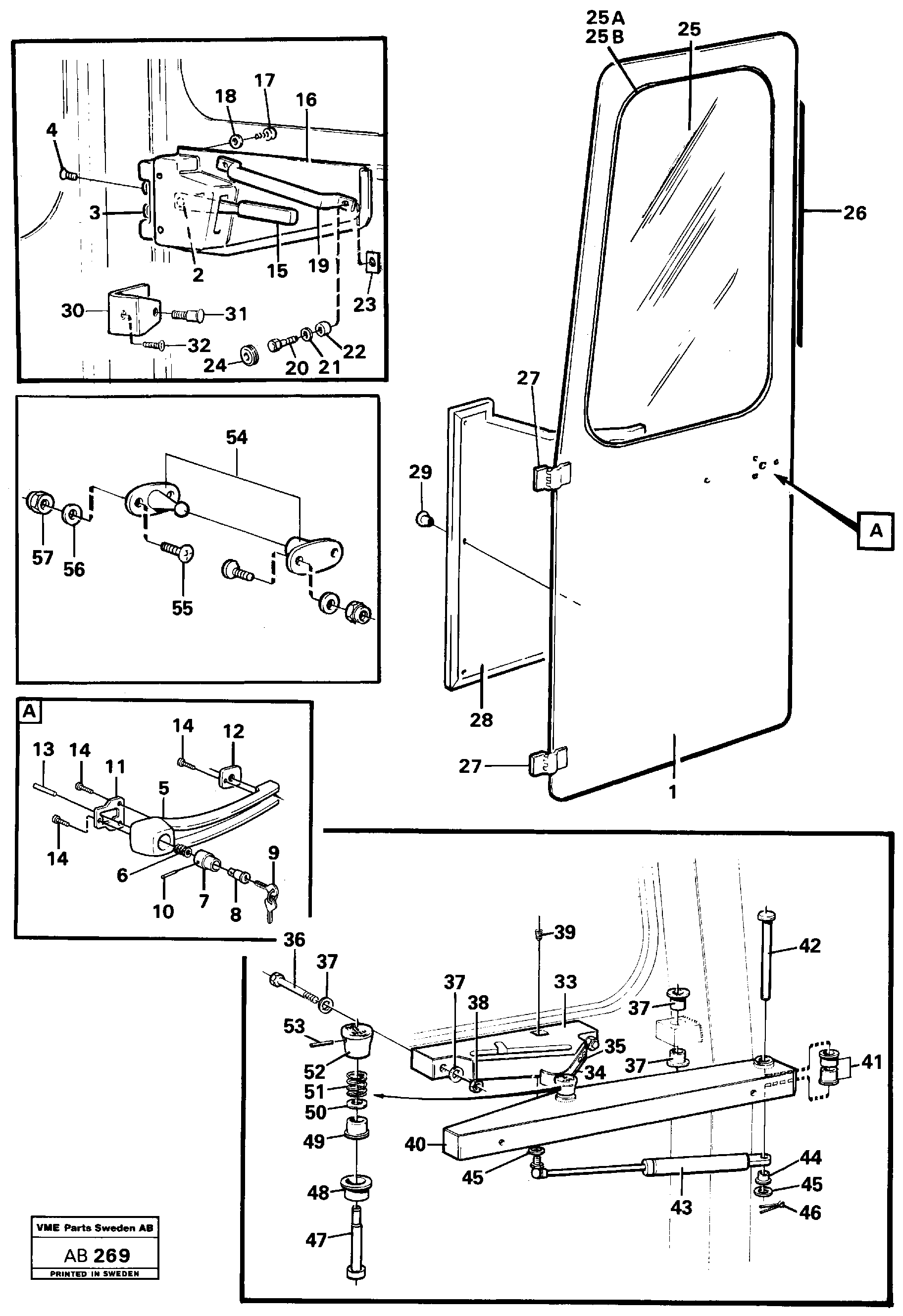 Схема запчастей Volvo L50 - 52648 Door L50 L50 S/N 6401- / 60301- USA