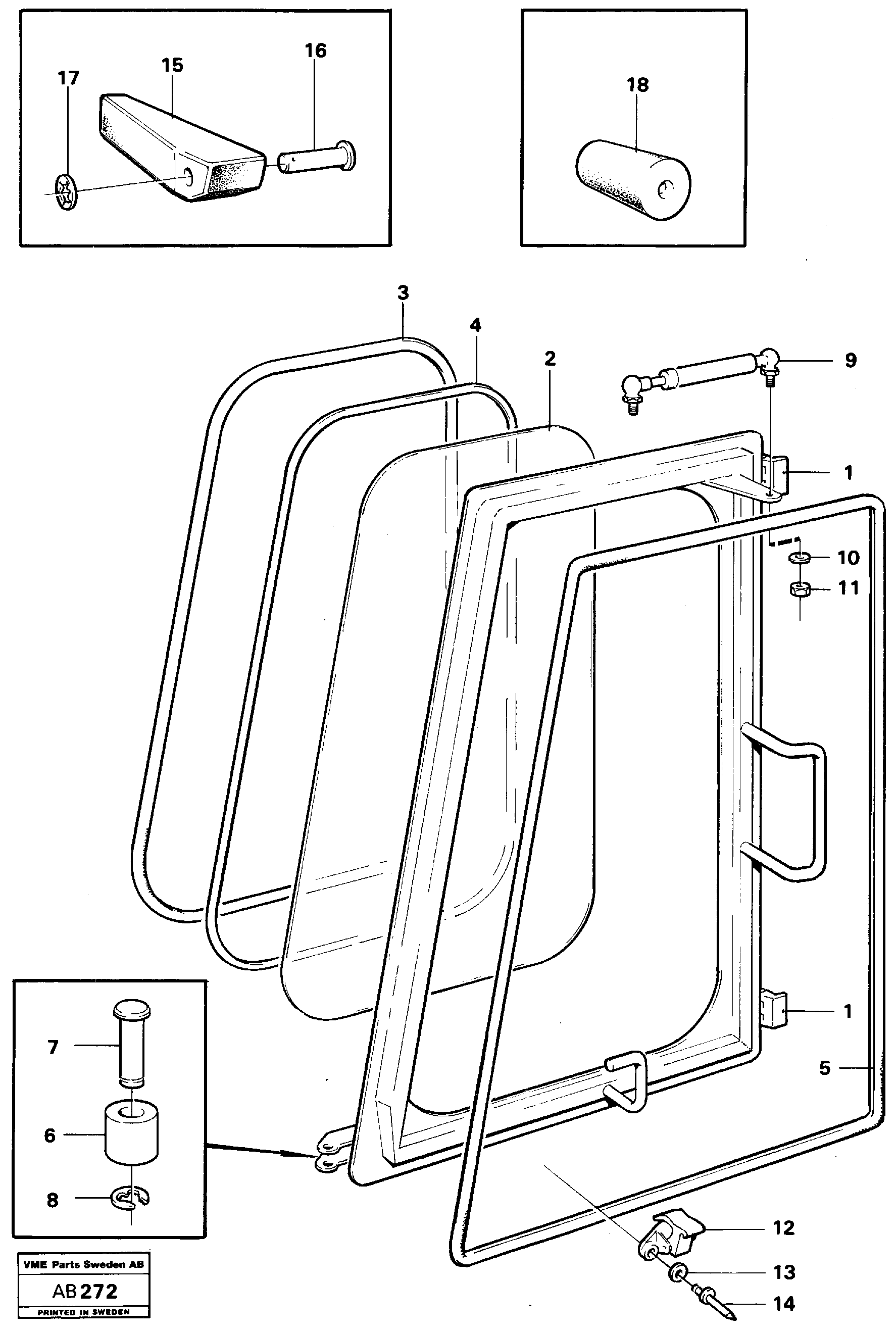 Схема запчастей Volvo L50 - 56789 Lock and handle L50 L50 S/N 6401- / 60301- USA