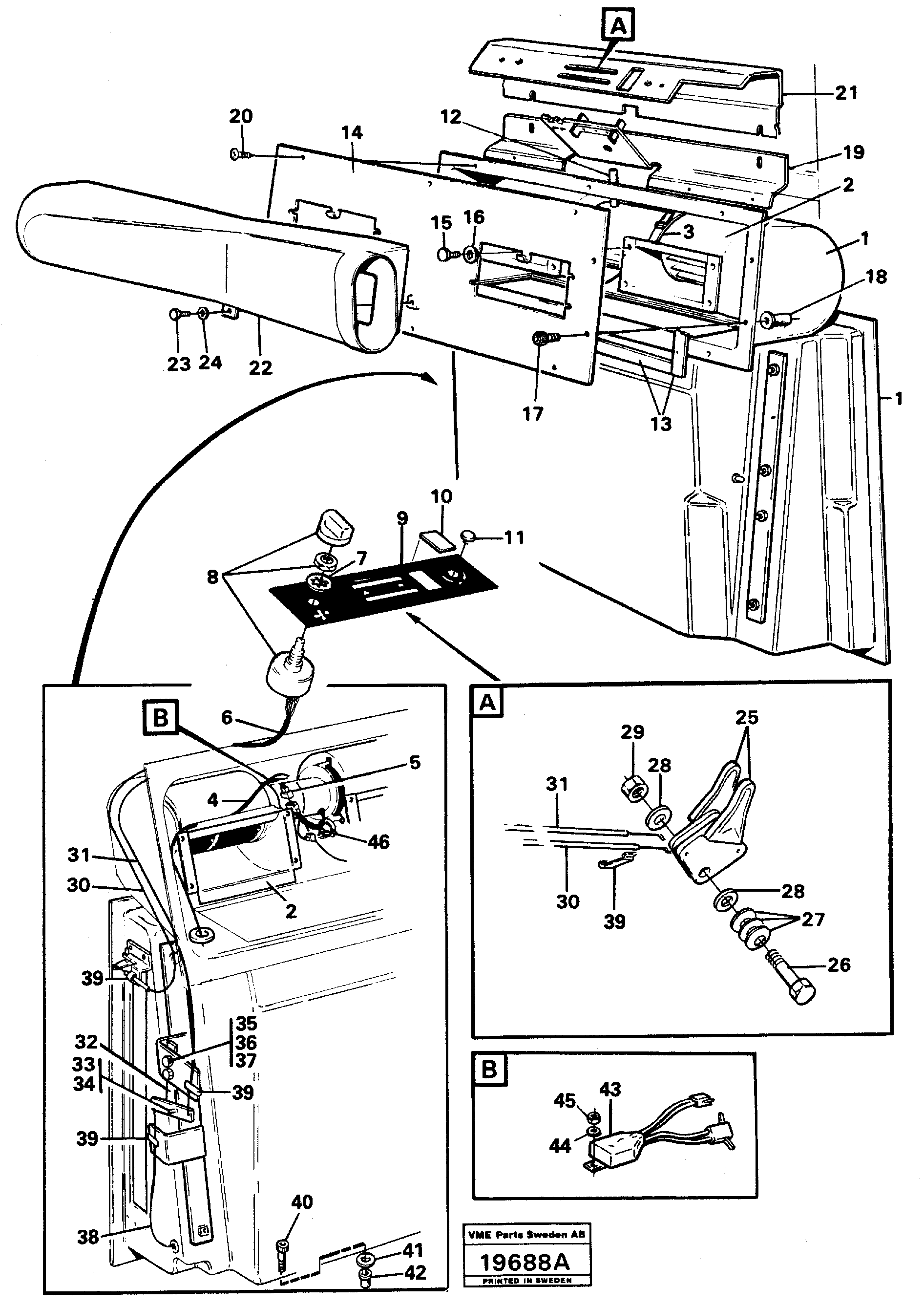 Схема запчастей Volvo L50 - 20594 Controls L50 L50 S/N -6400/-60300 USA
