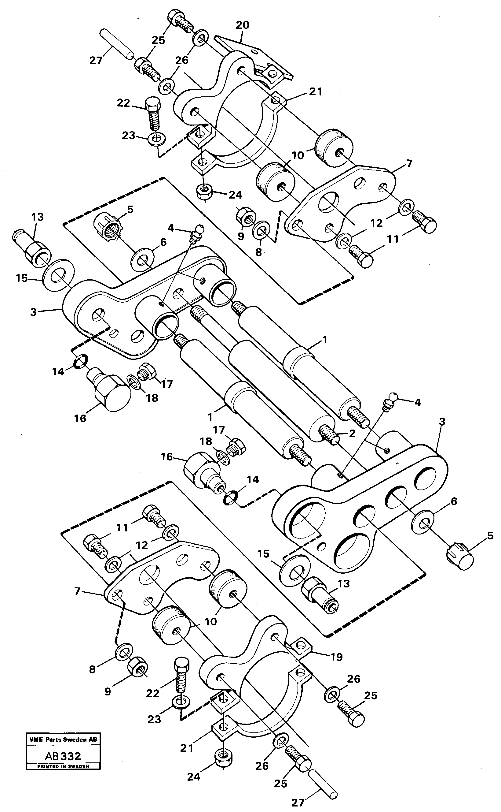 Схема запчастей Volvo L50 - 2400 Hydraulic automatic attachment coupling L50 L50 S/N 6401- / 60301- USA